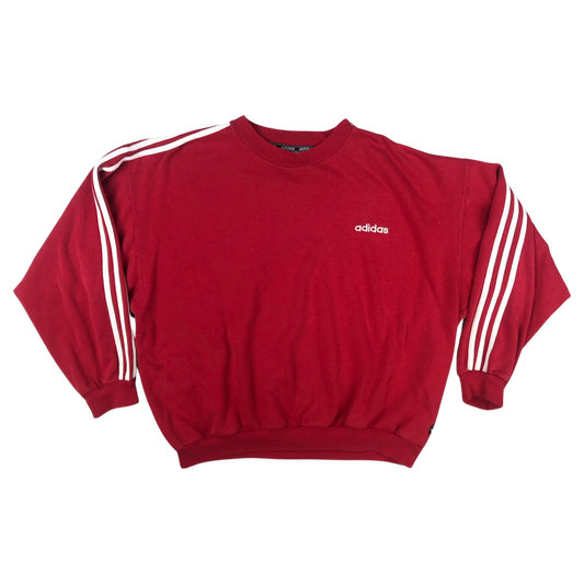 Vintage 80s 90s Adidas Red Sweatshirt 3XL