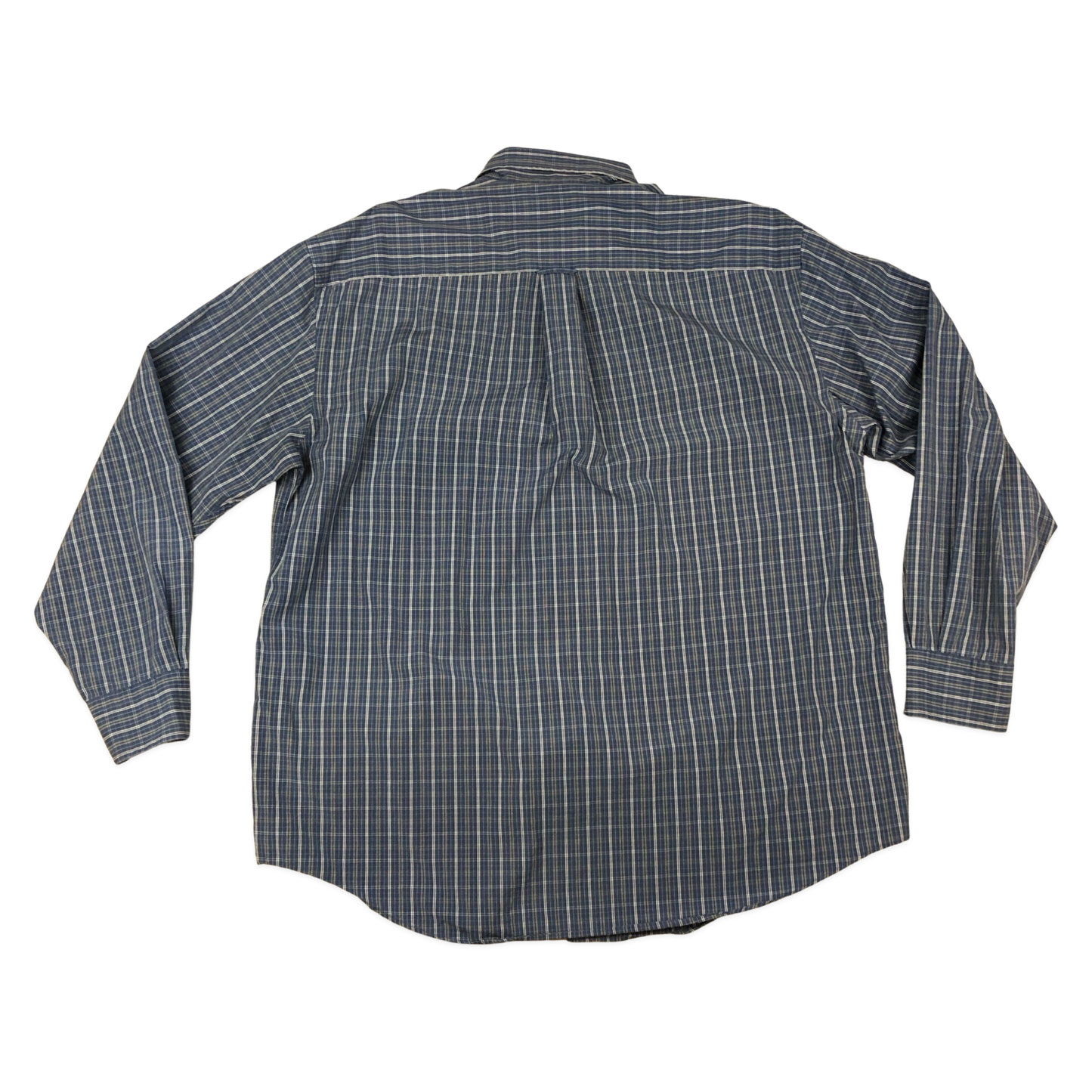 Vintage Nautica Blue and White Plaid Shirt XL
