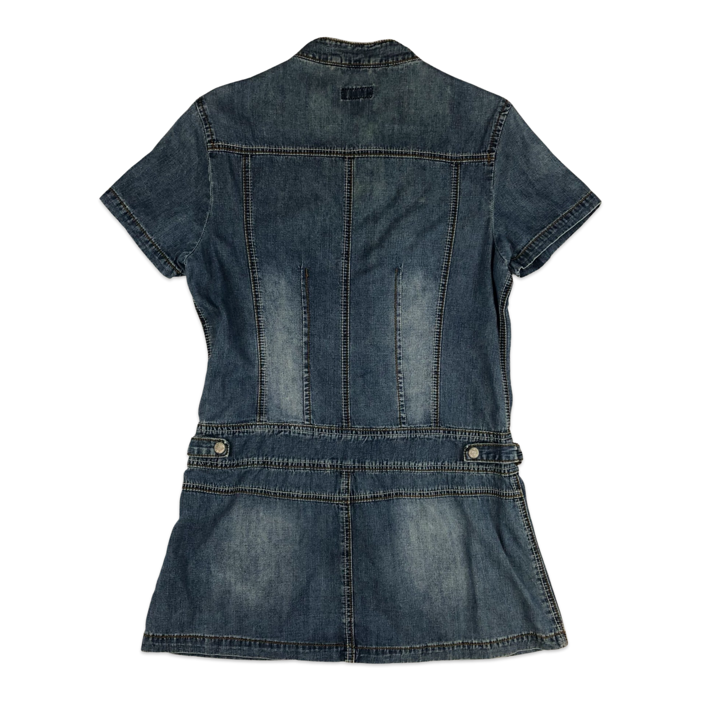 Vintage 90s Y2K Blue Denim Dress 12