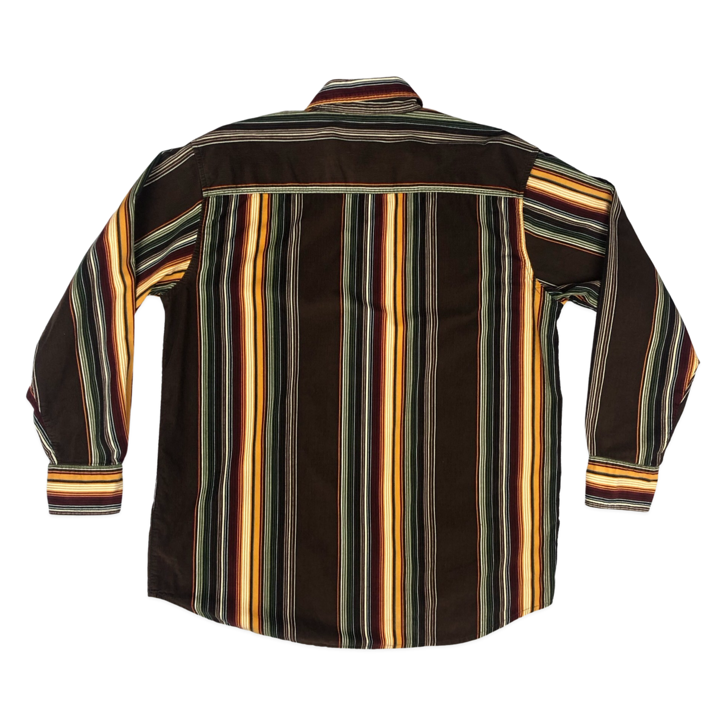 Vintage Multicolour Striped Corduroy Shirt L