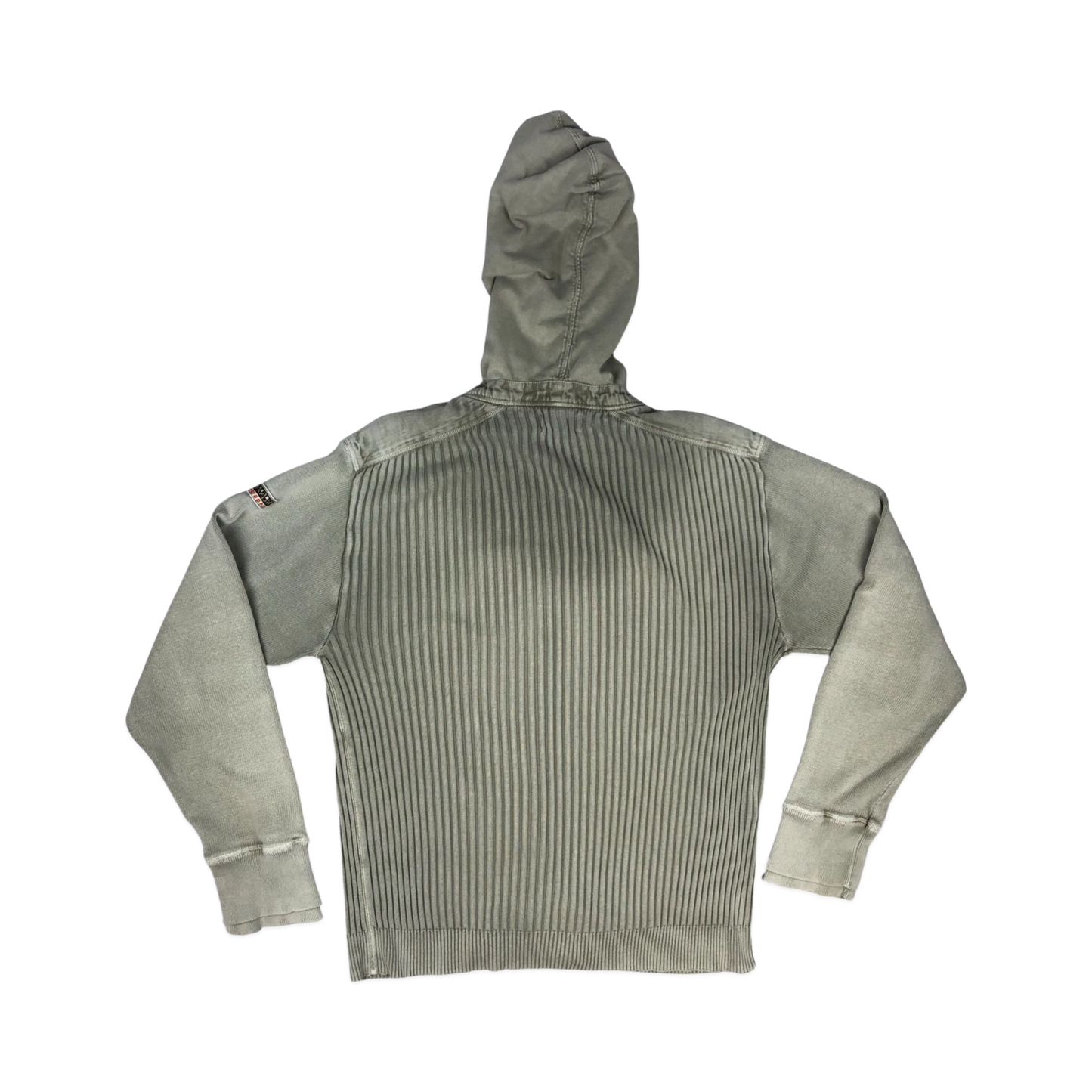 Vintage Y2K Napapijri Ribbed Knit Hoodie L
