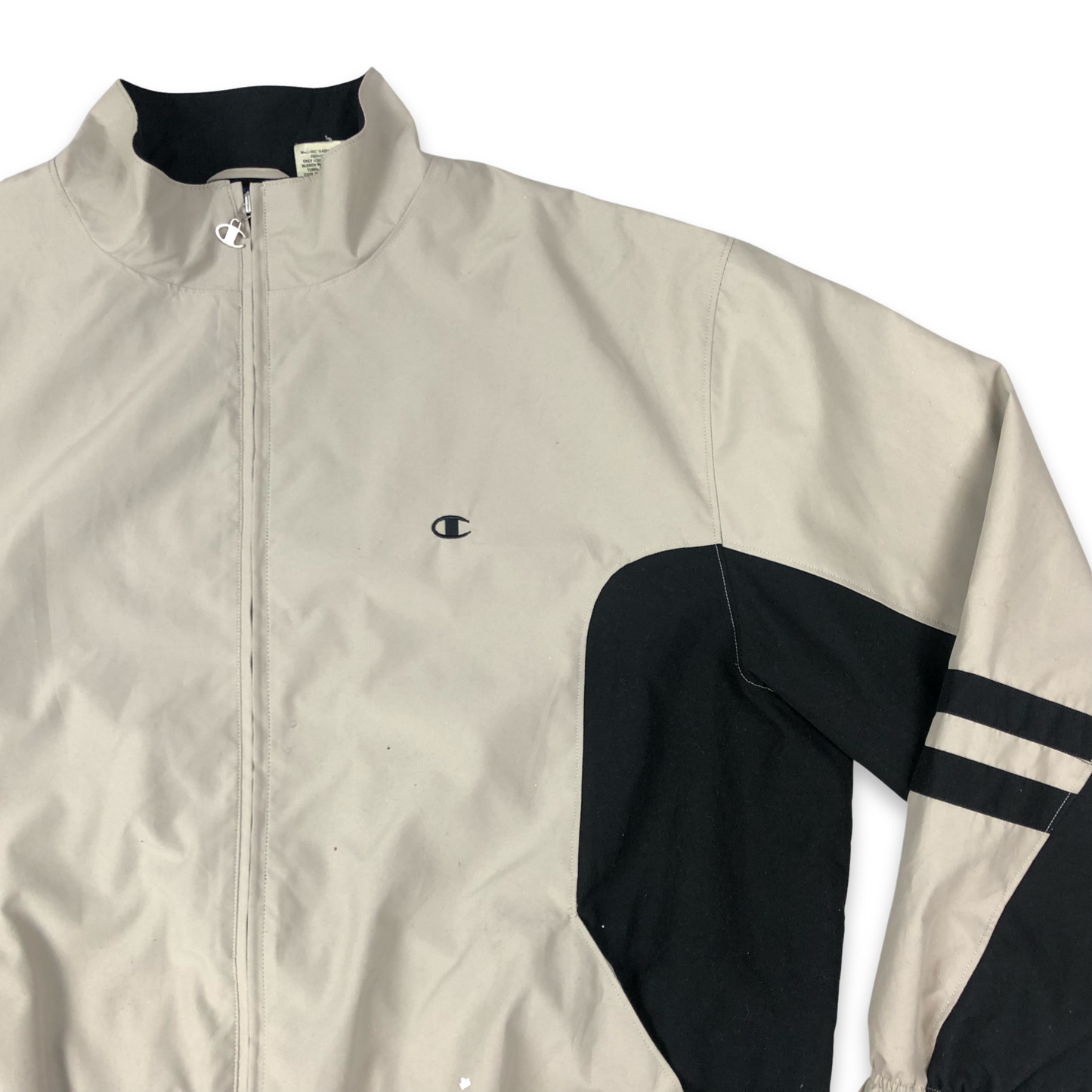 Vintage Y2K Champion Cream Lightweight Track Windbreaker 3XL