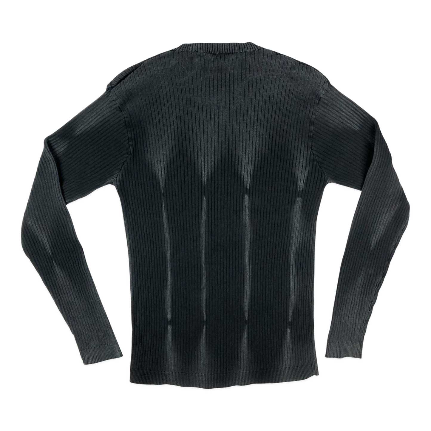 Vintage Y2K Black Ribbed Knit Jumper
