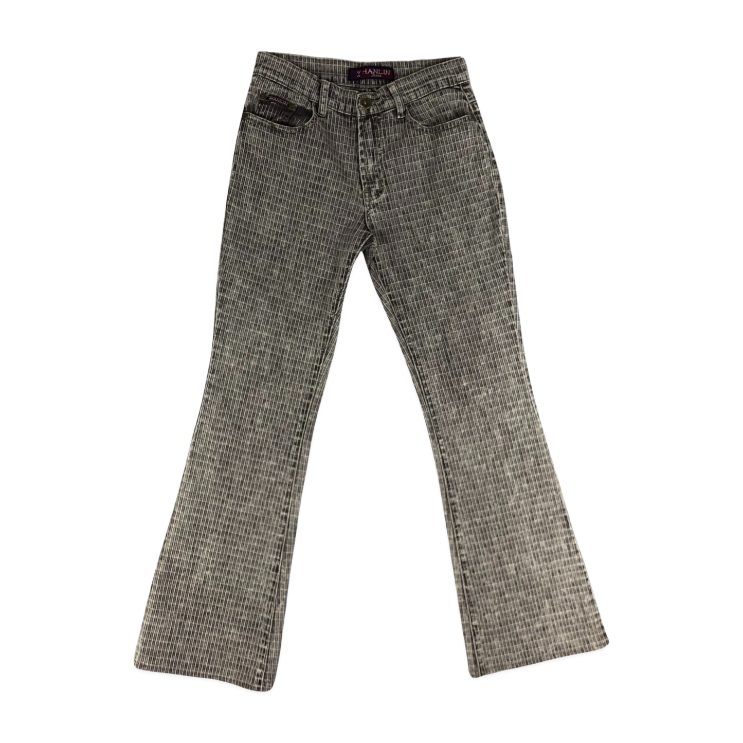 Vintage Textured Flared Trousers 27W 29L