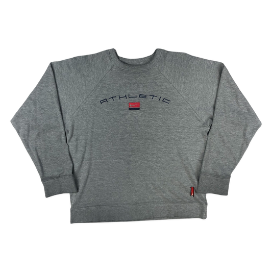 Vintage Y2K Nike Athletic Grey Sweatshirt L