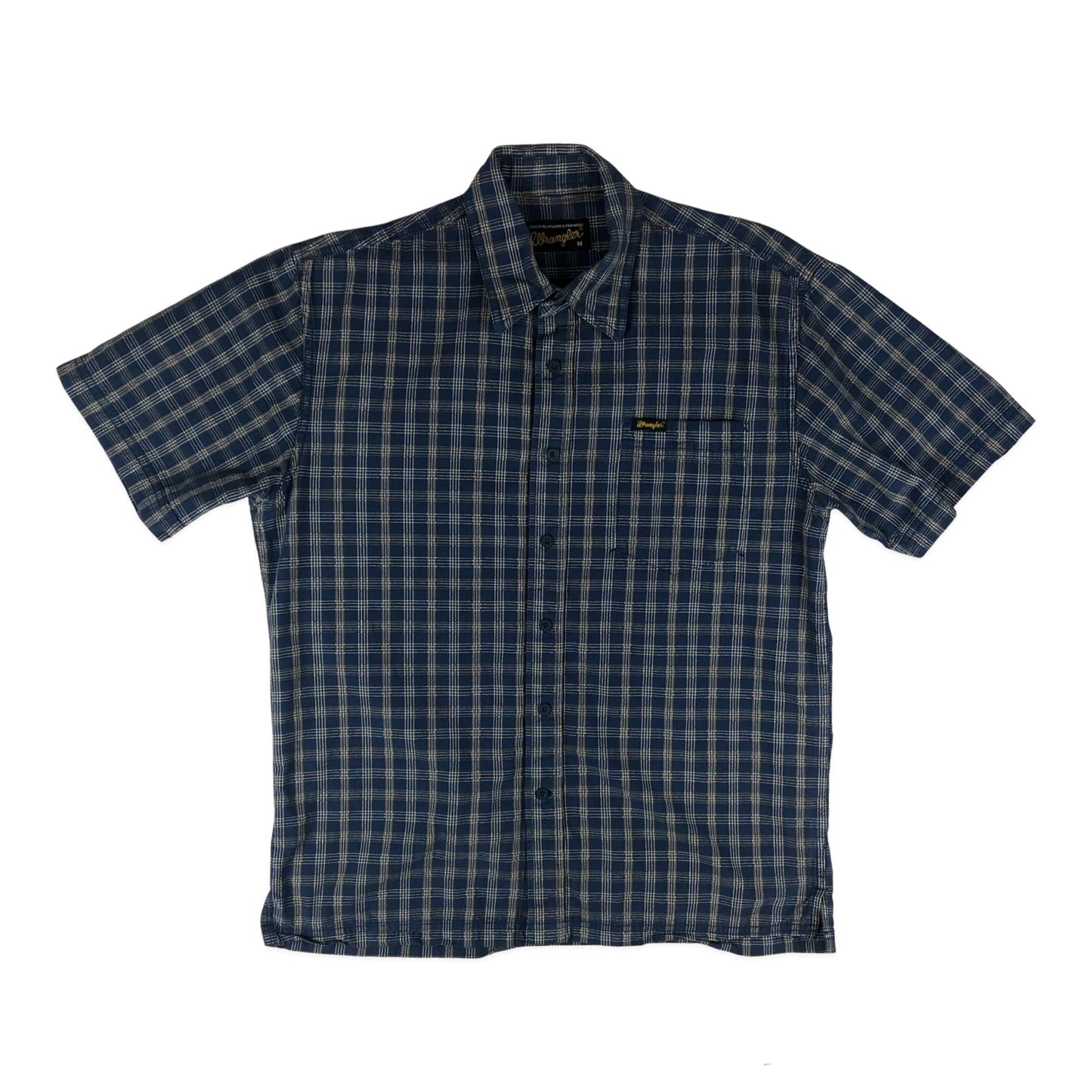 Vintage Wrangler Blue Plaid Shirt M