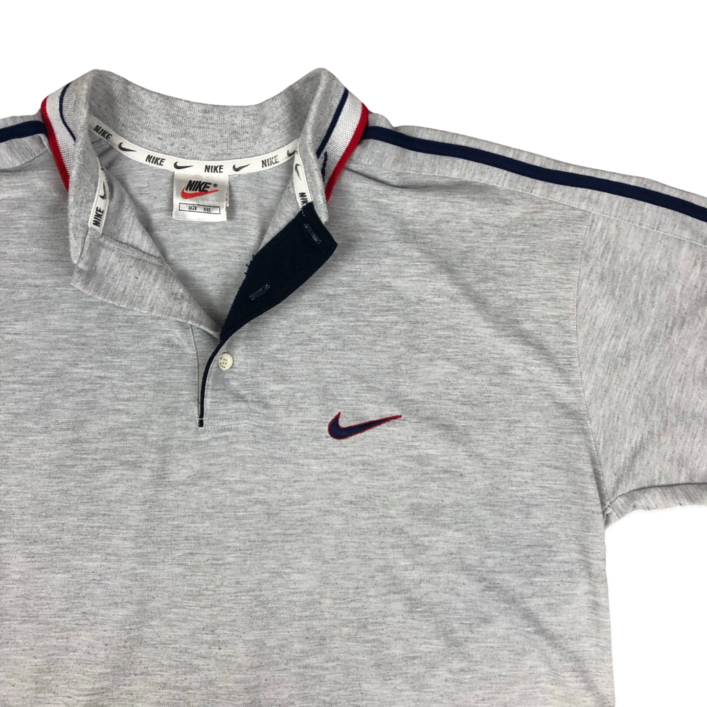 Vintage 90s Nike Grey Polo Shirt XL