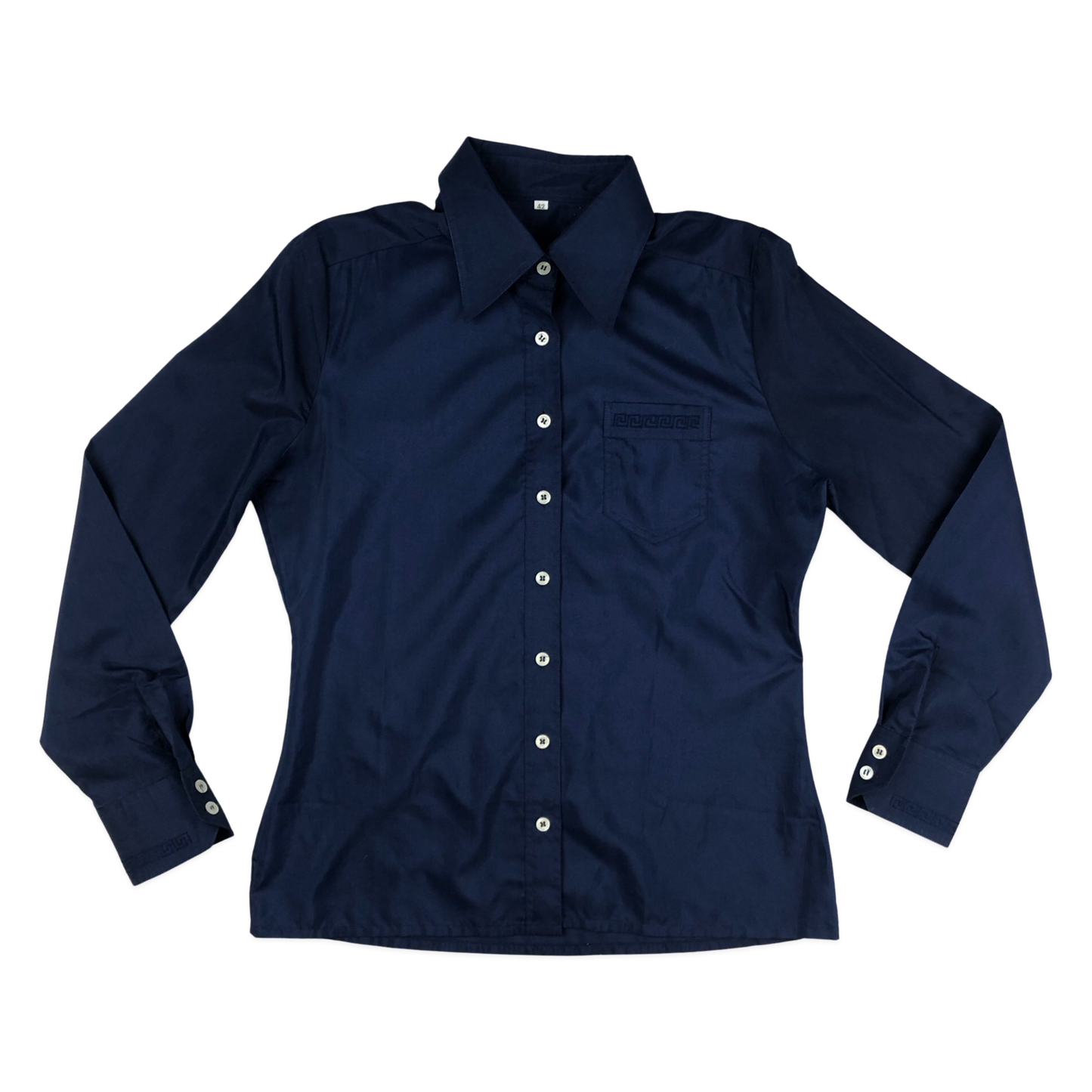 Vintage 70s Navy Blouse 14