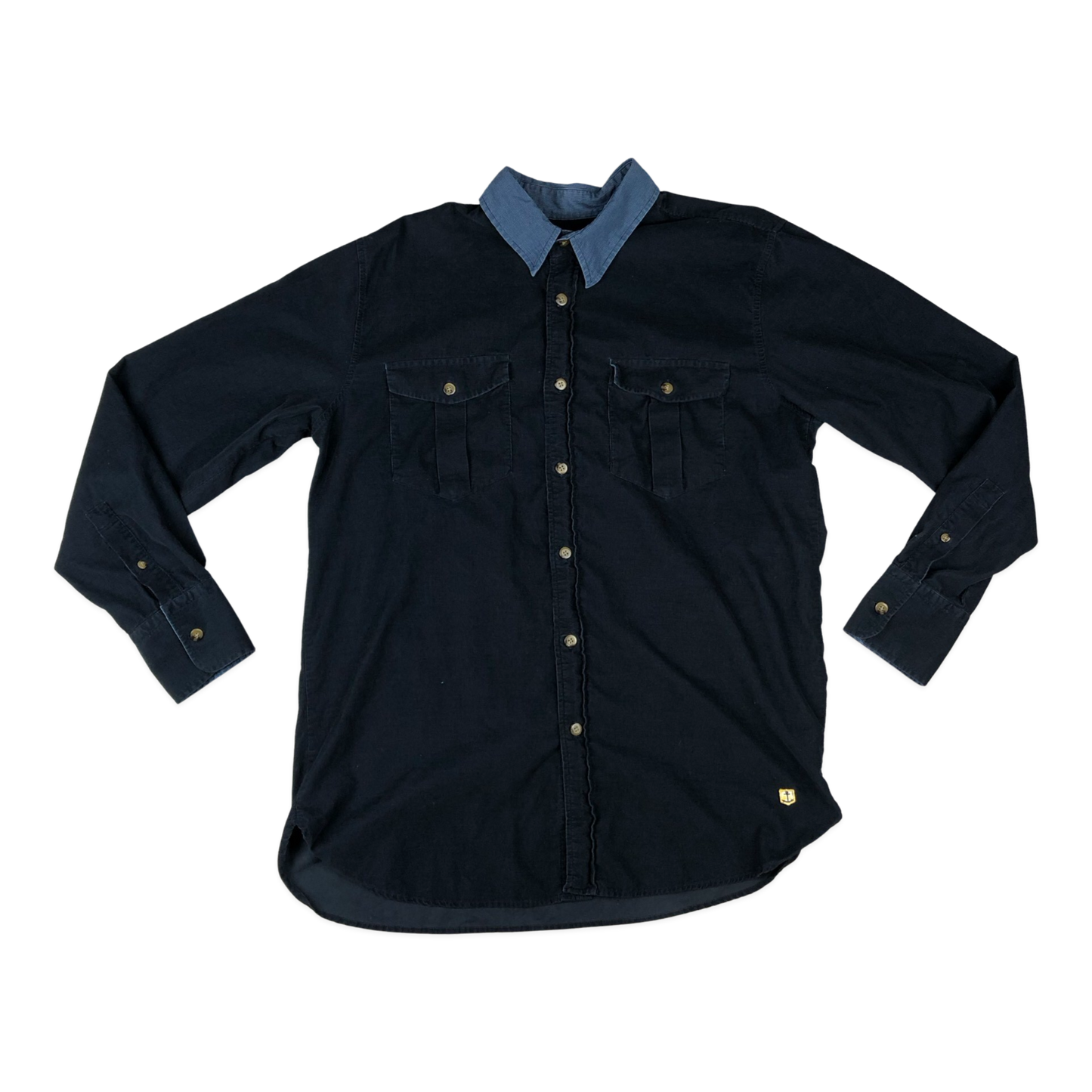 Vintage Navy Corduroy Shirt L