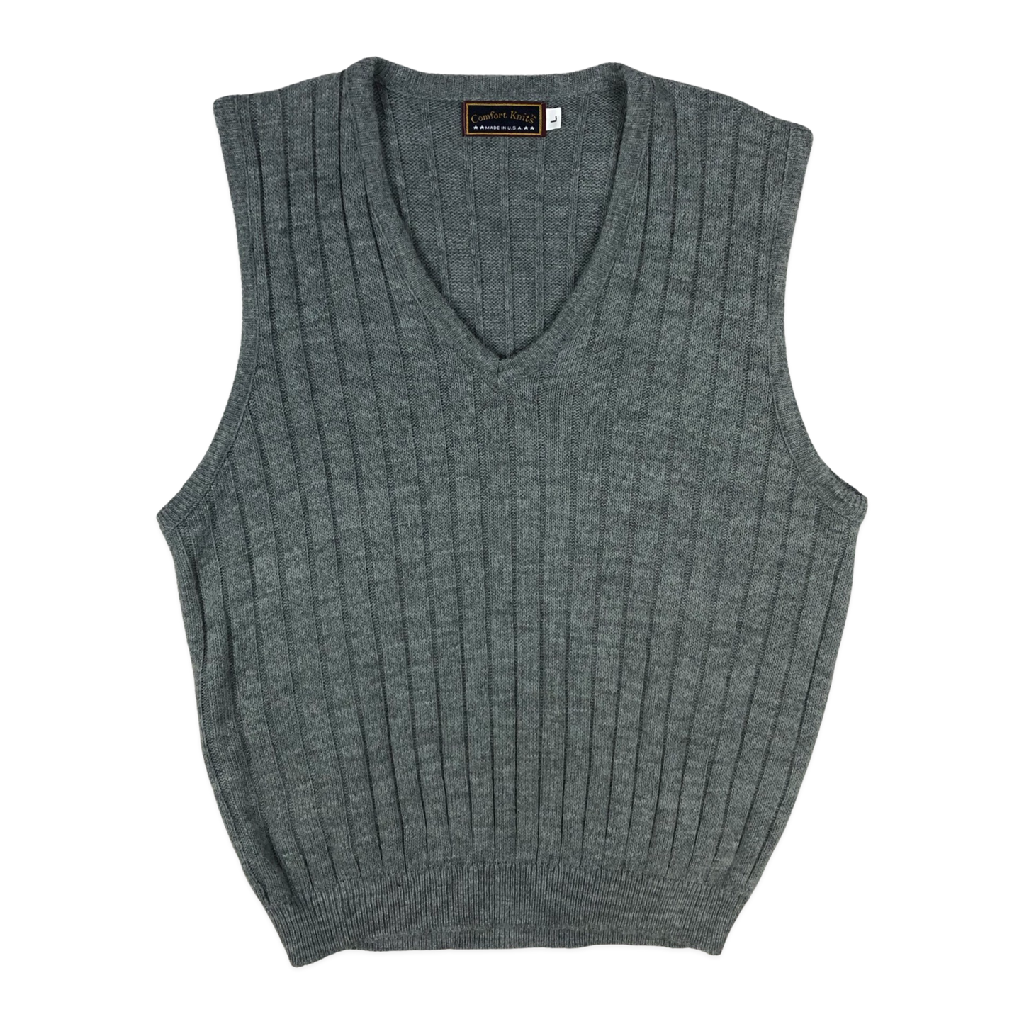 Vintage Ribbed Knit Sweater Vest XL