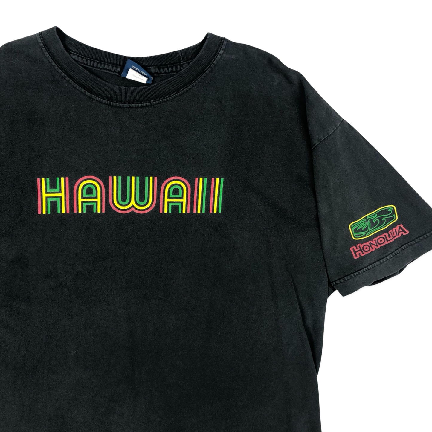 Vintage Black Hawaii Tourist Tee L
