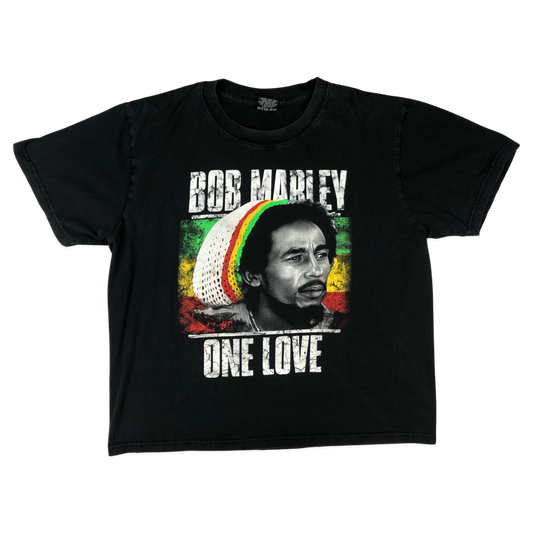 Vintage Black Bob Marley One Love Graphic Tee L