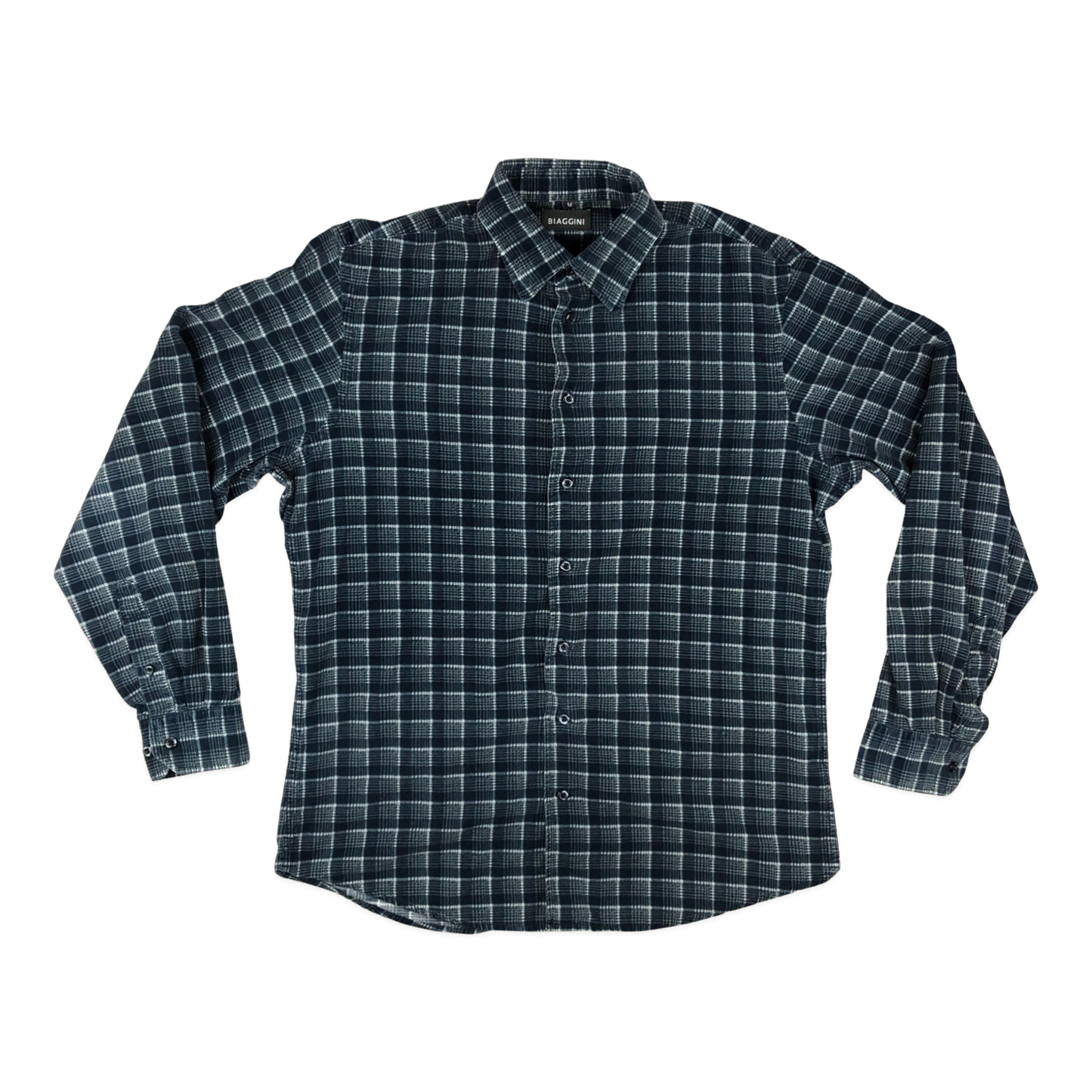 Vintage Blue Plaid Corduroy Shirt L