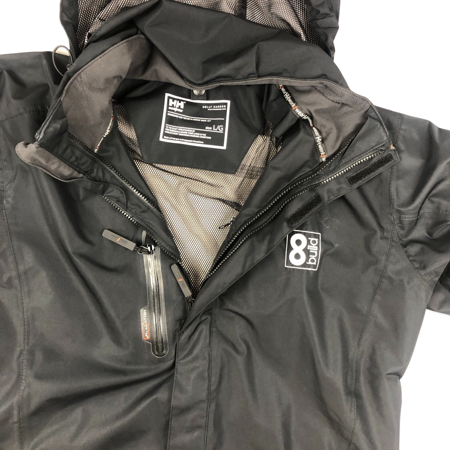 Vintage Helly Hansen Black Raincoat XL