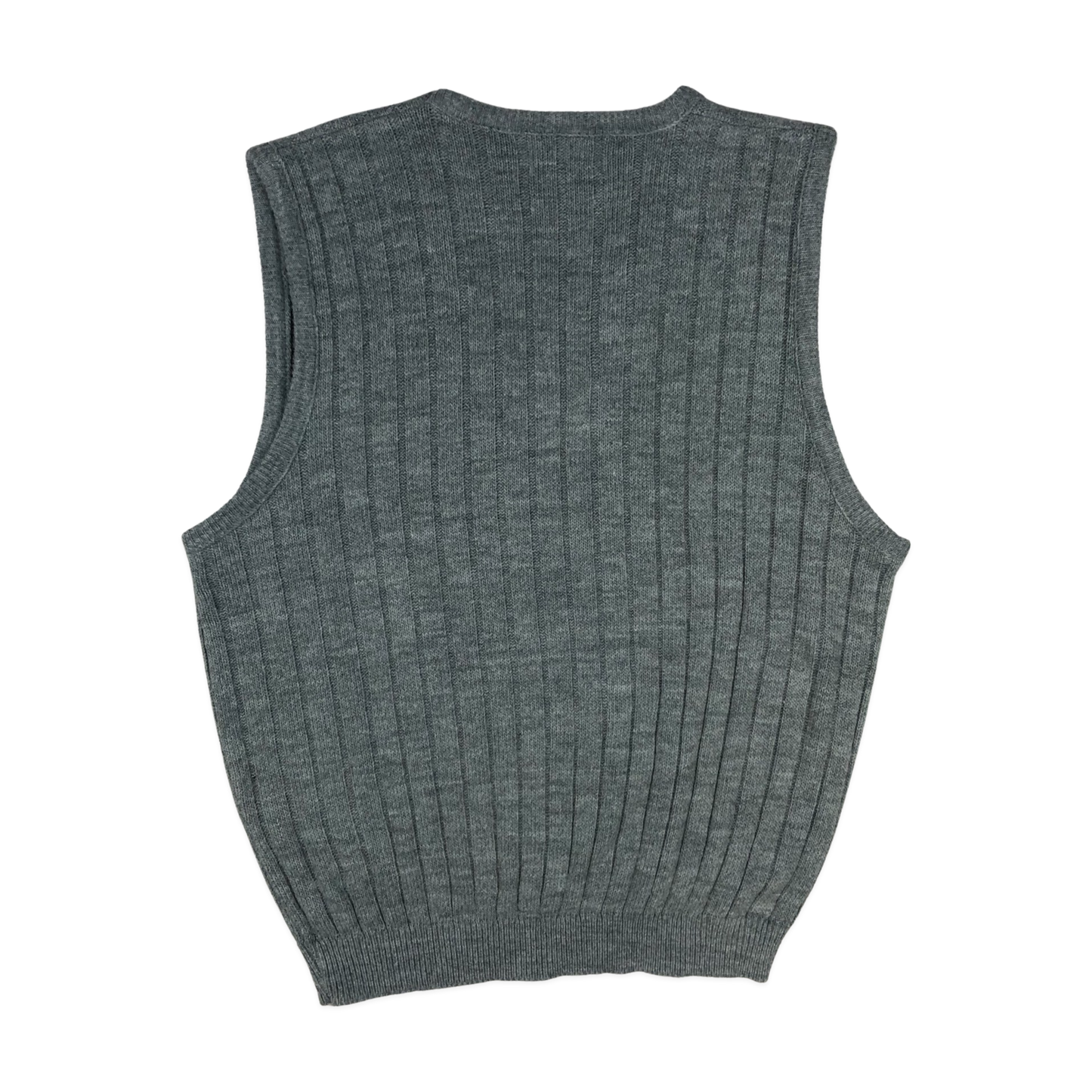 Vintage Ribbed Knit Sweater Vest XL