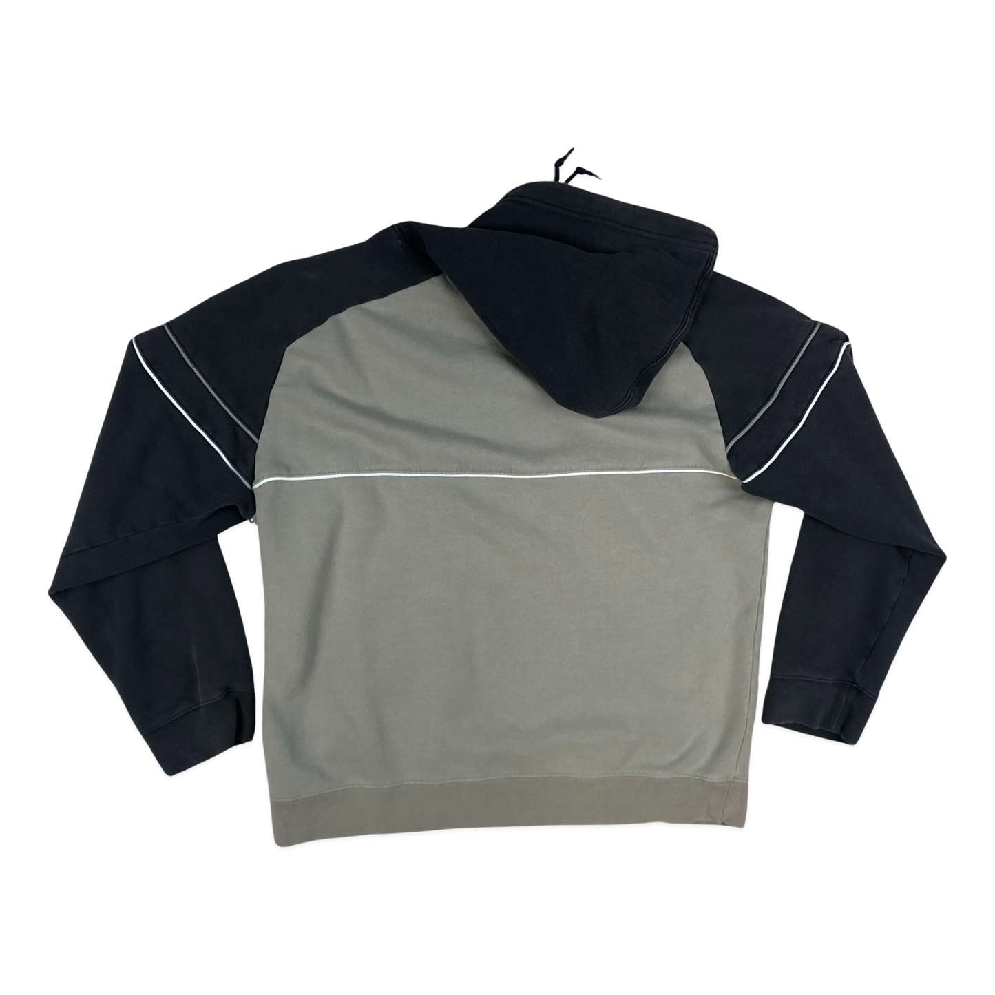 Vintage Sergio Tacchini Navy and Grey Hoodie L