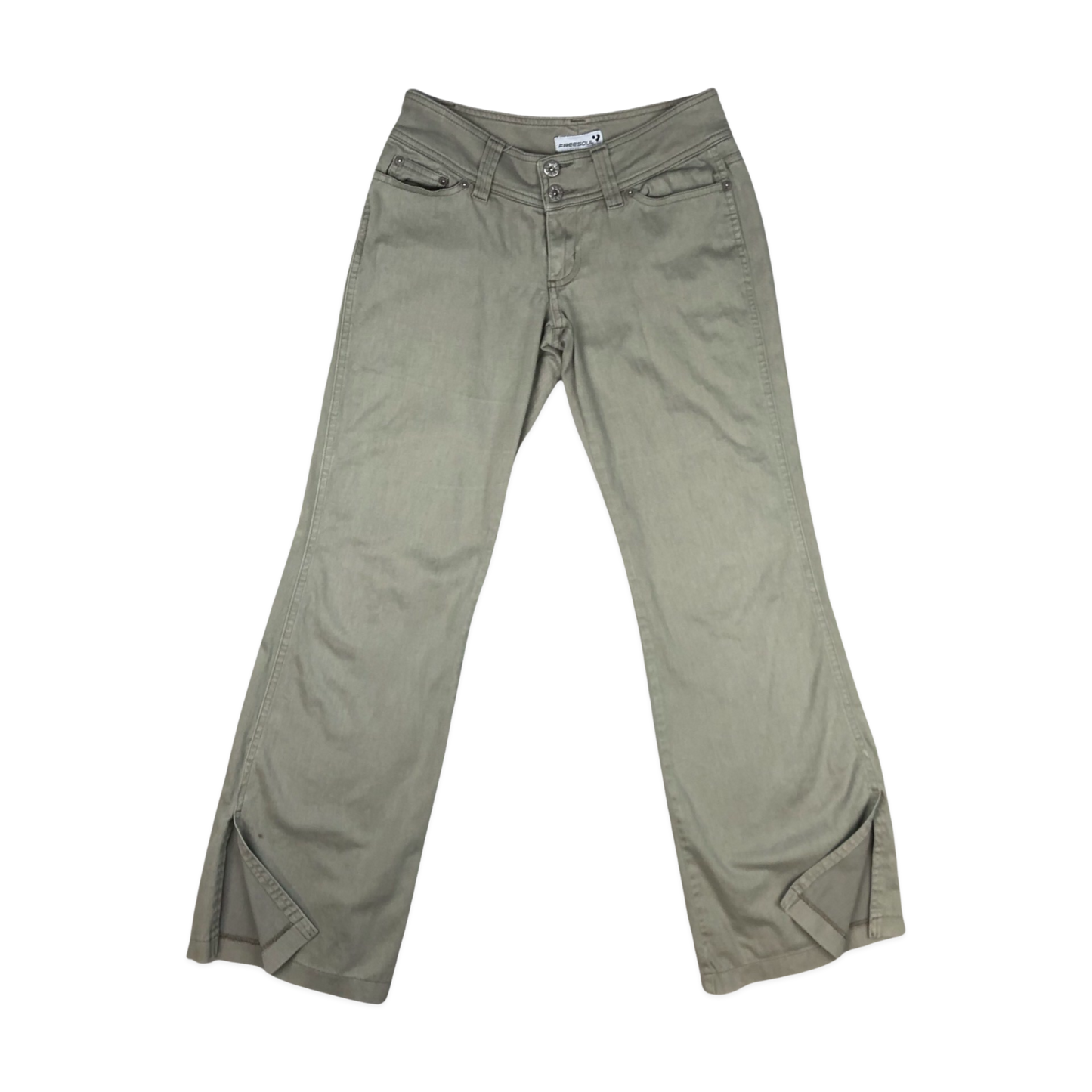 Vintage Flared Beige Trousers 30W 31L