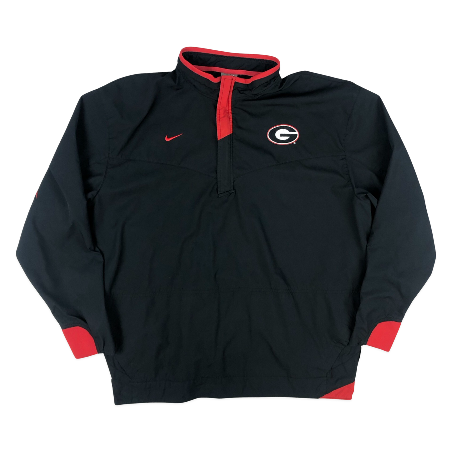 Vintage Nike Black Georgia Bulldogs Pullover Windbreaker XXL