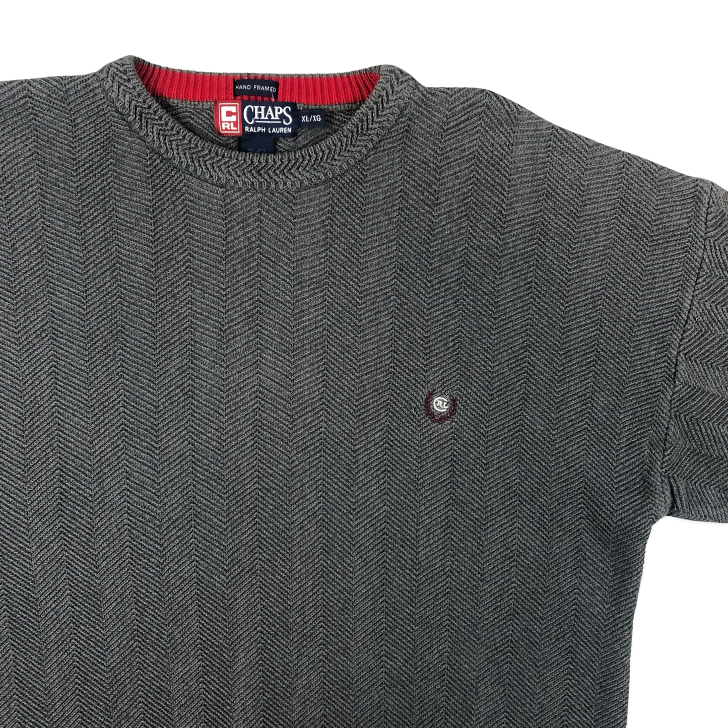 Vintage Chaps Grey Knit Jumper XL