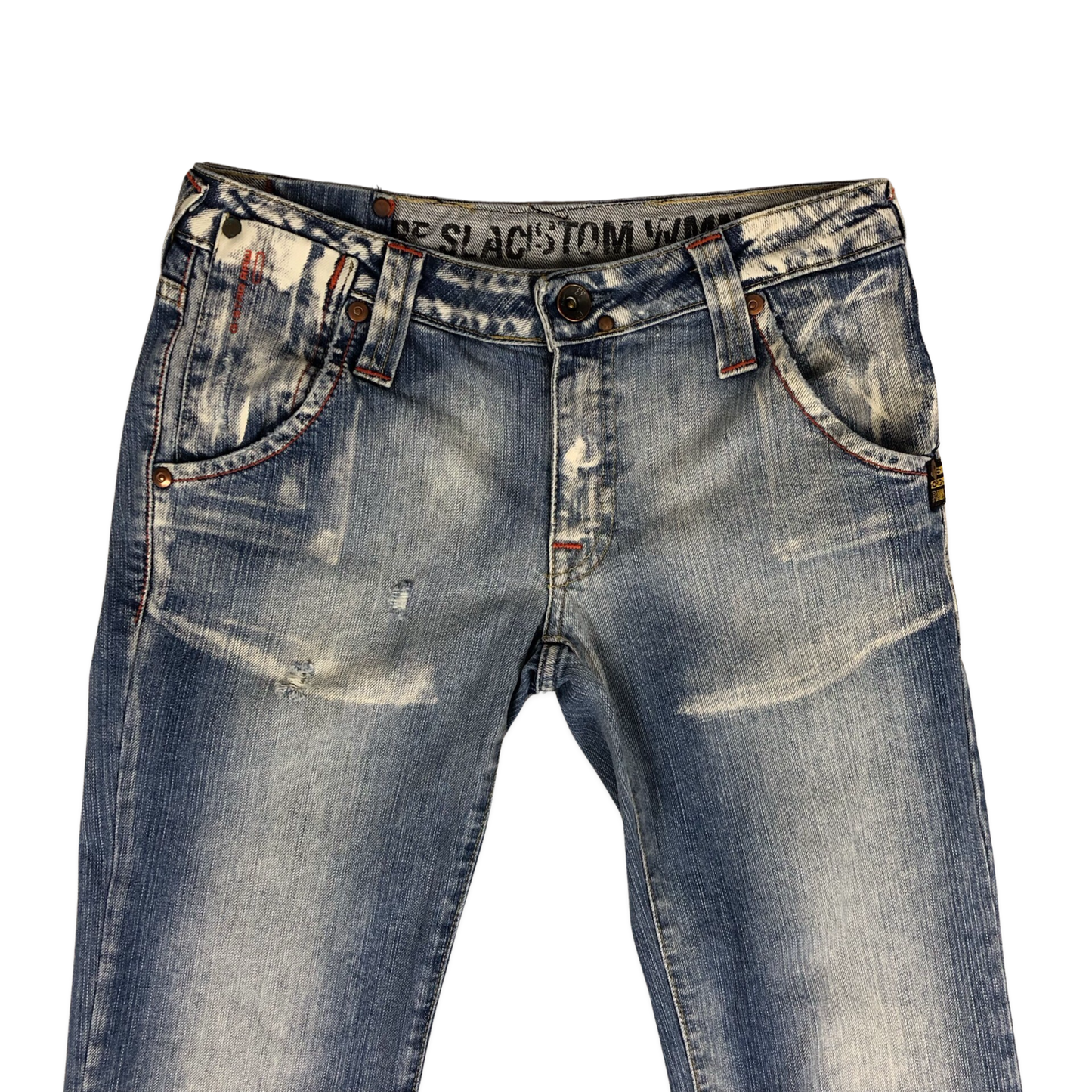 Vintage y2k G-Star Distressed Look Flared Jeans 29w 28L