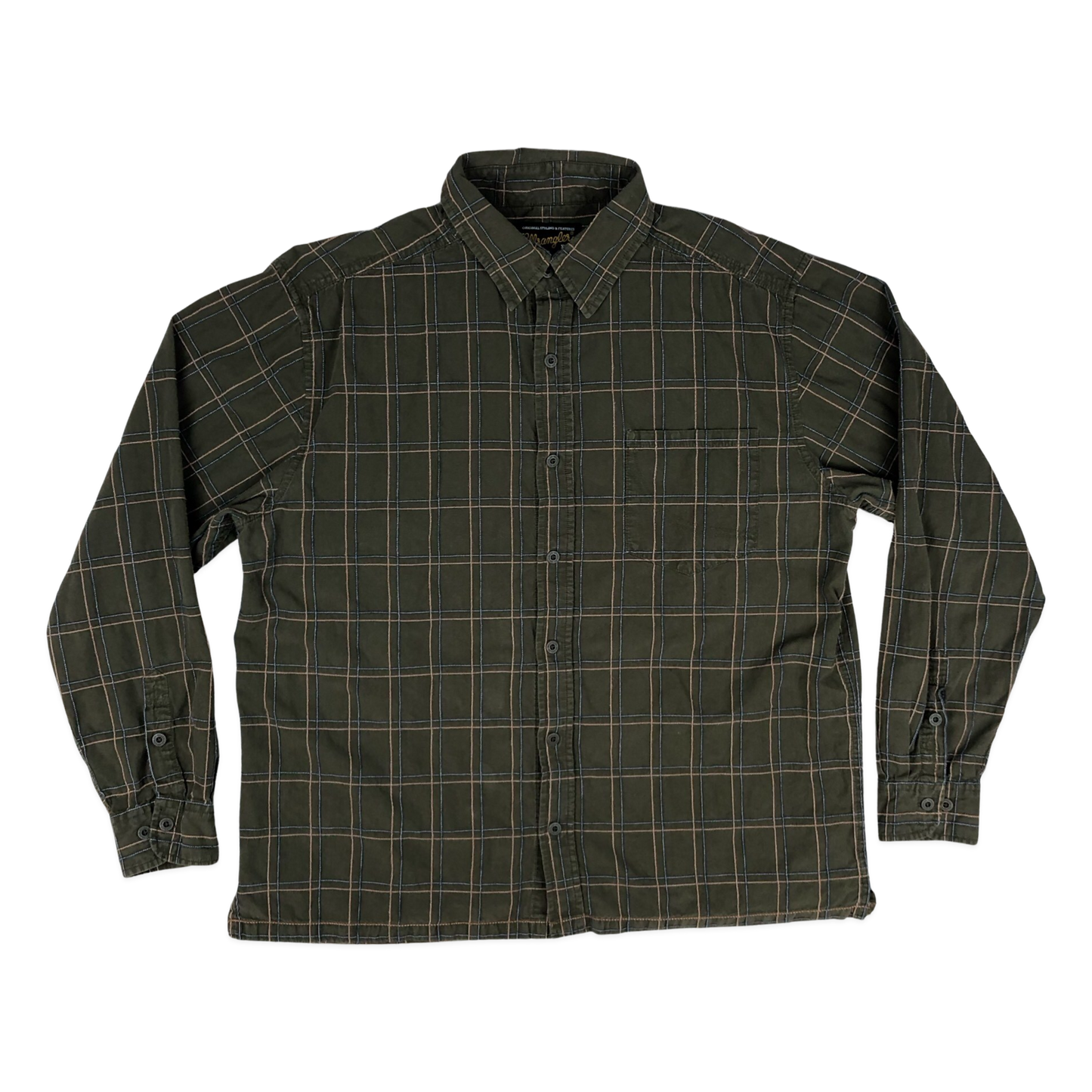 Vintage Wrangler Green Plaid Shirt XL