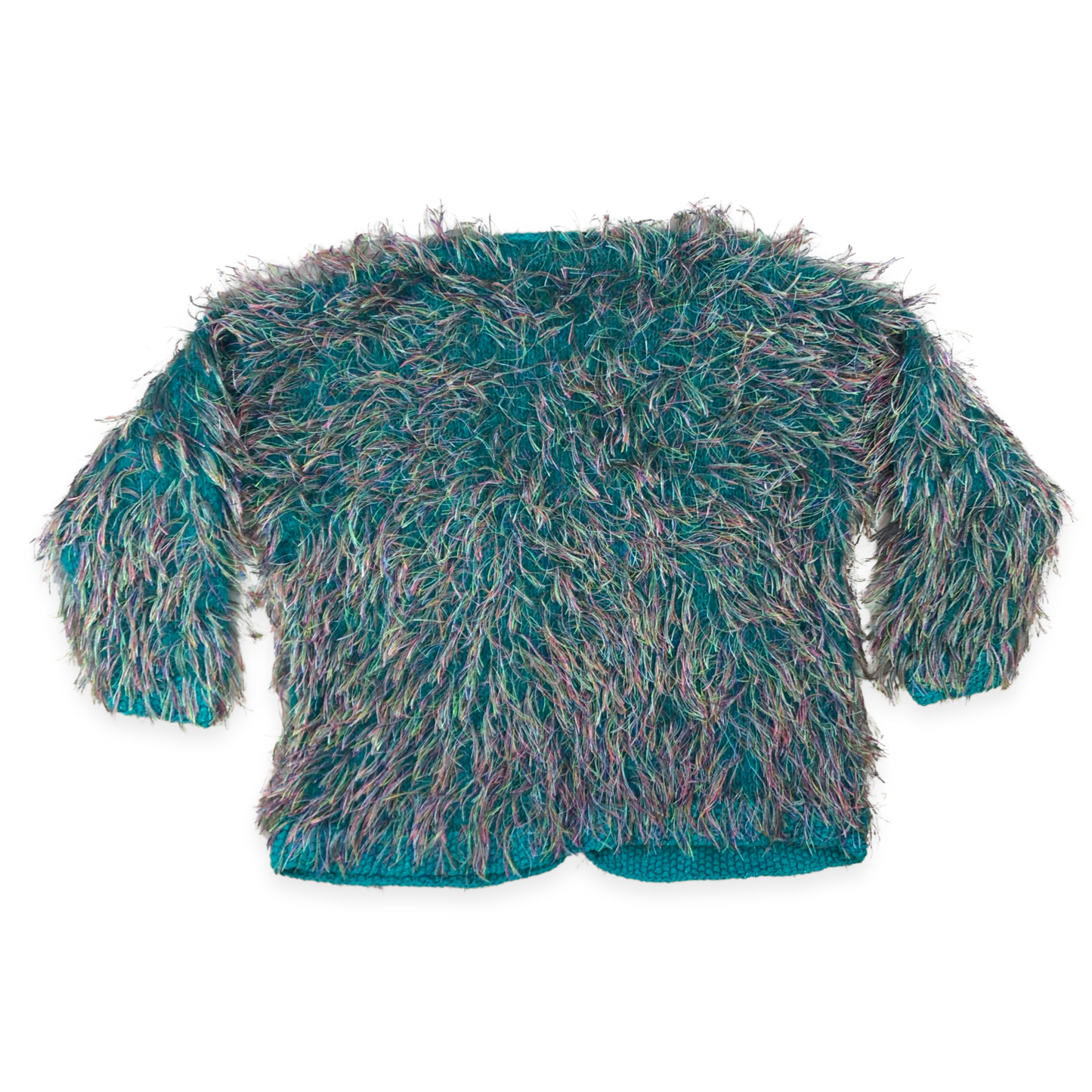 Vintage Blue Mohair Knit Cardigan 16