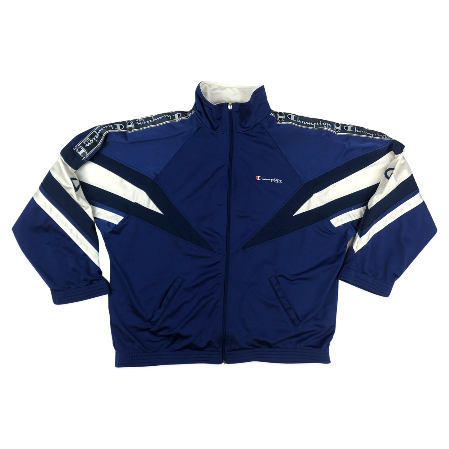 Vintage 90s Champion Blue Track Jacket 3XL