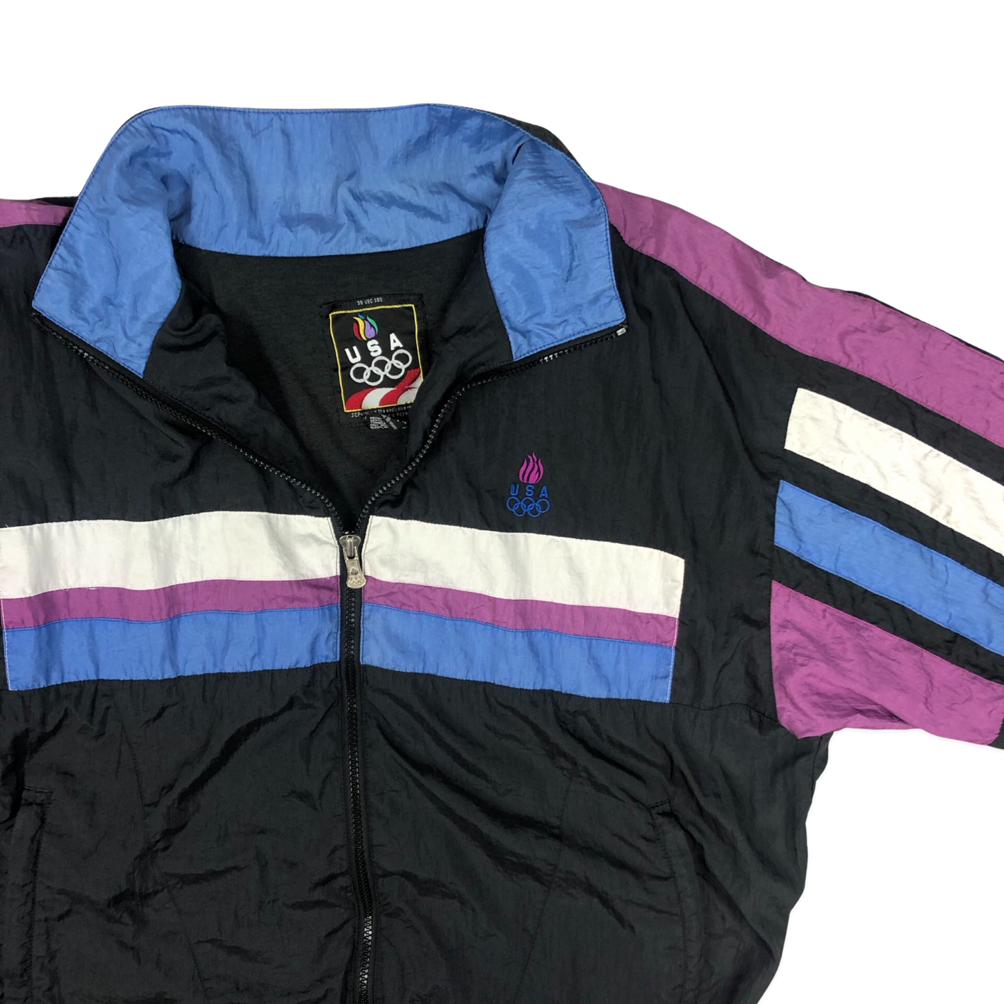 Vintage 90s US Olympic Black Shell Coat XXL