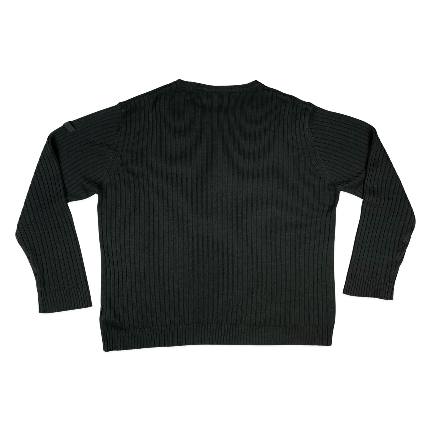 Vintage Y2K Grey Ribbed Knit Jumper XL