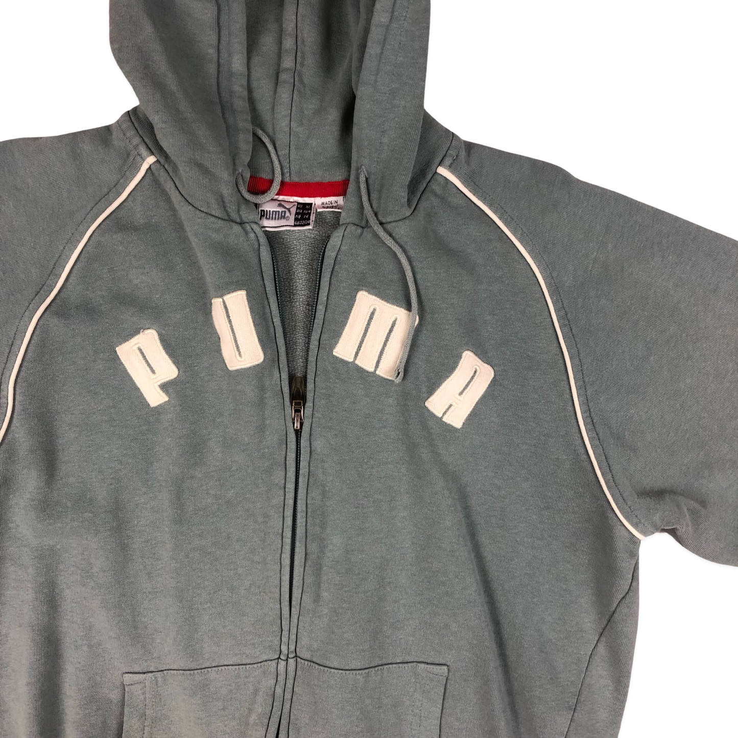 Vintage Puma Light Blue Hoodie L