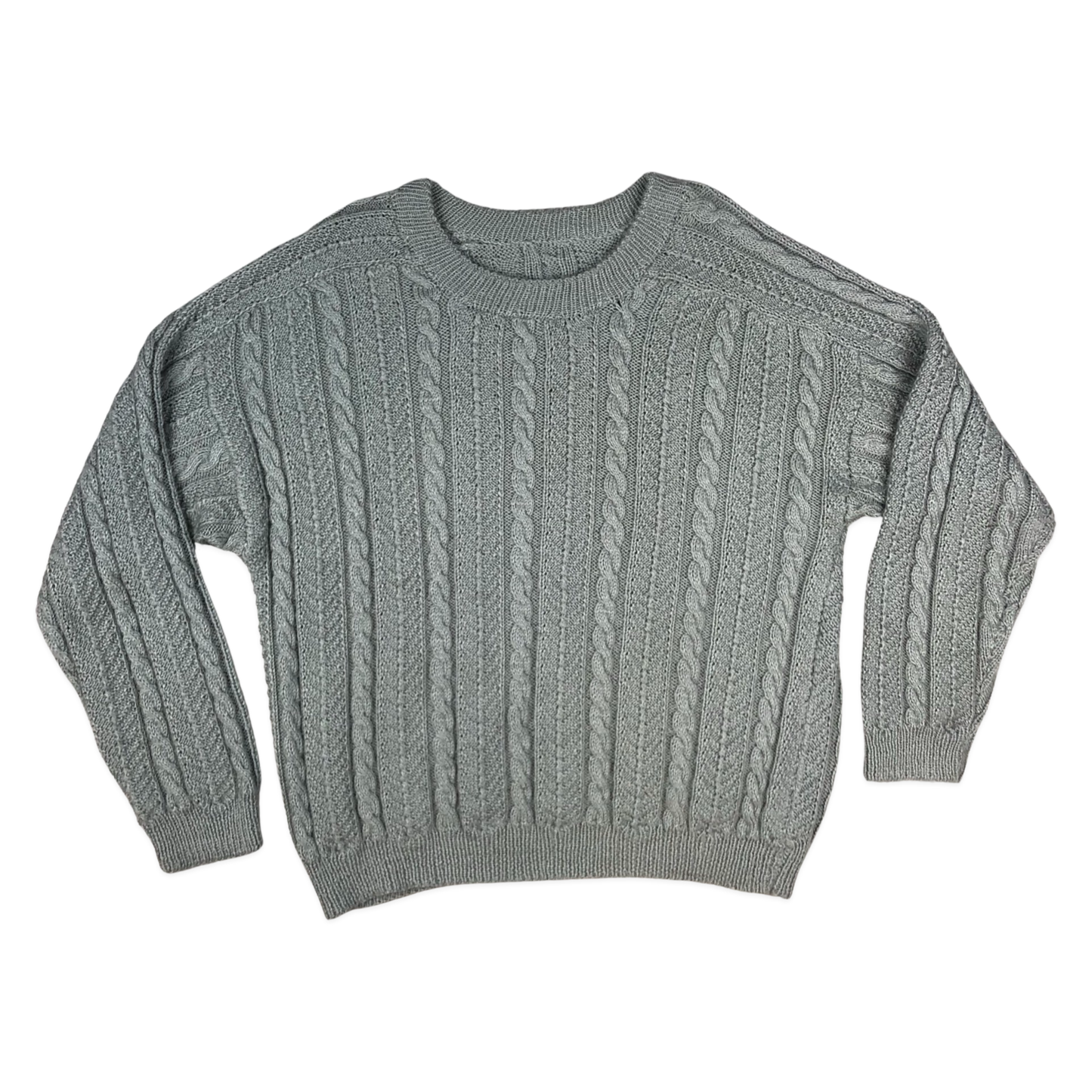 Vintage Grey Cable Knit Jumper XL