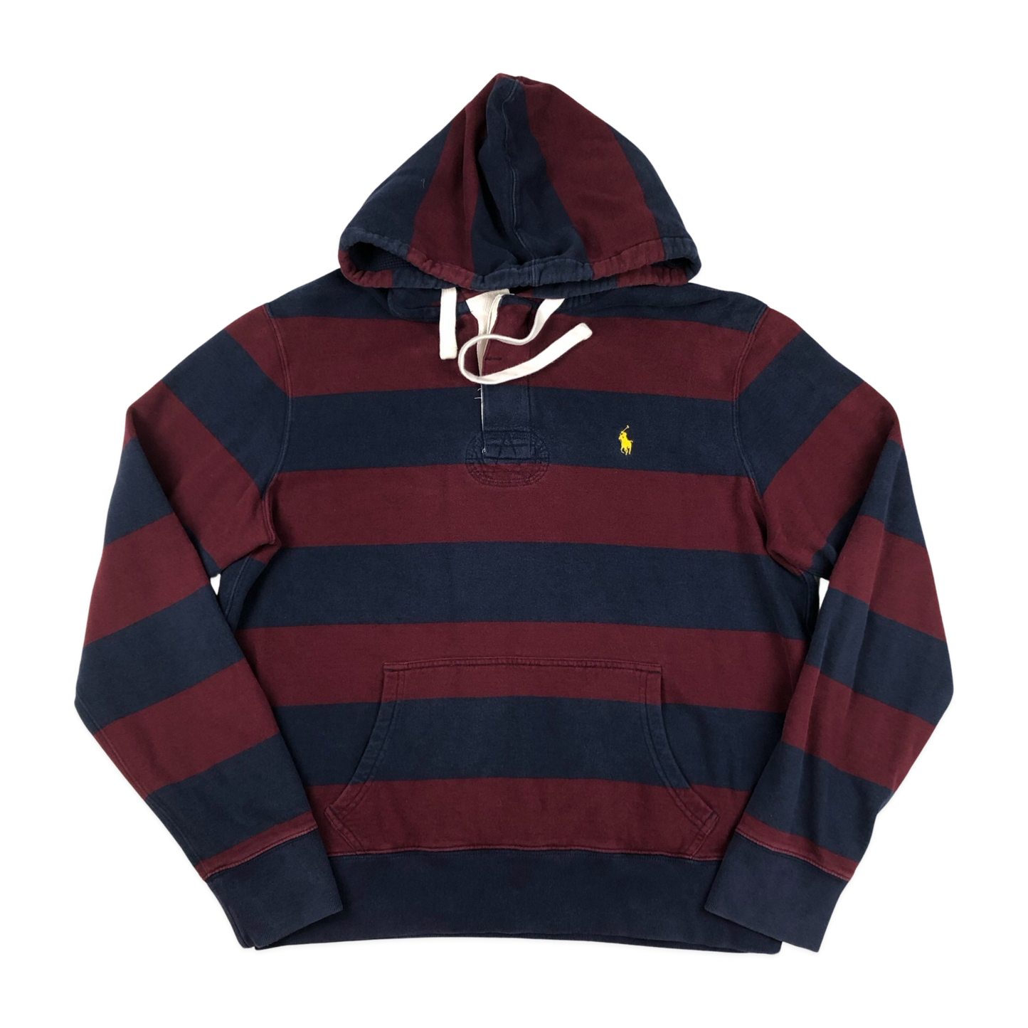 Vintage Ralph Lauren Blue and Purple Striped Hoodie XL