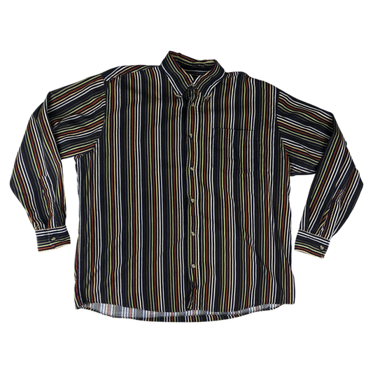 Vintage Multicolour Striped Corduroy Shirt XL
