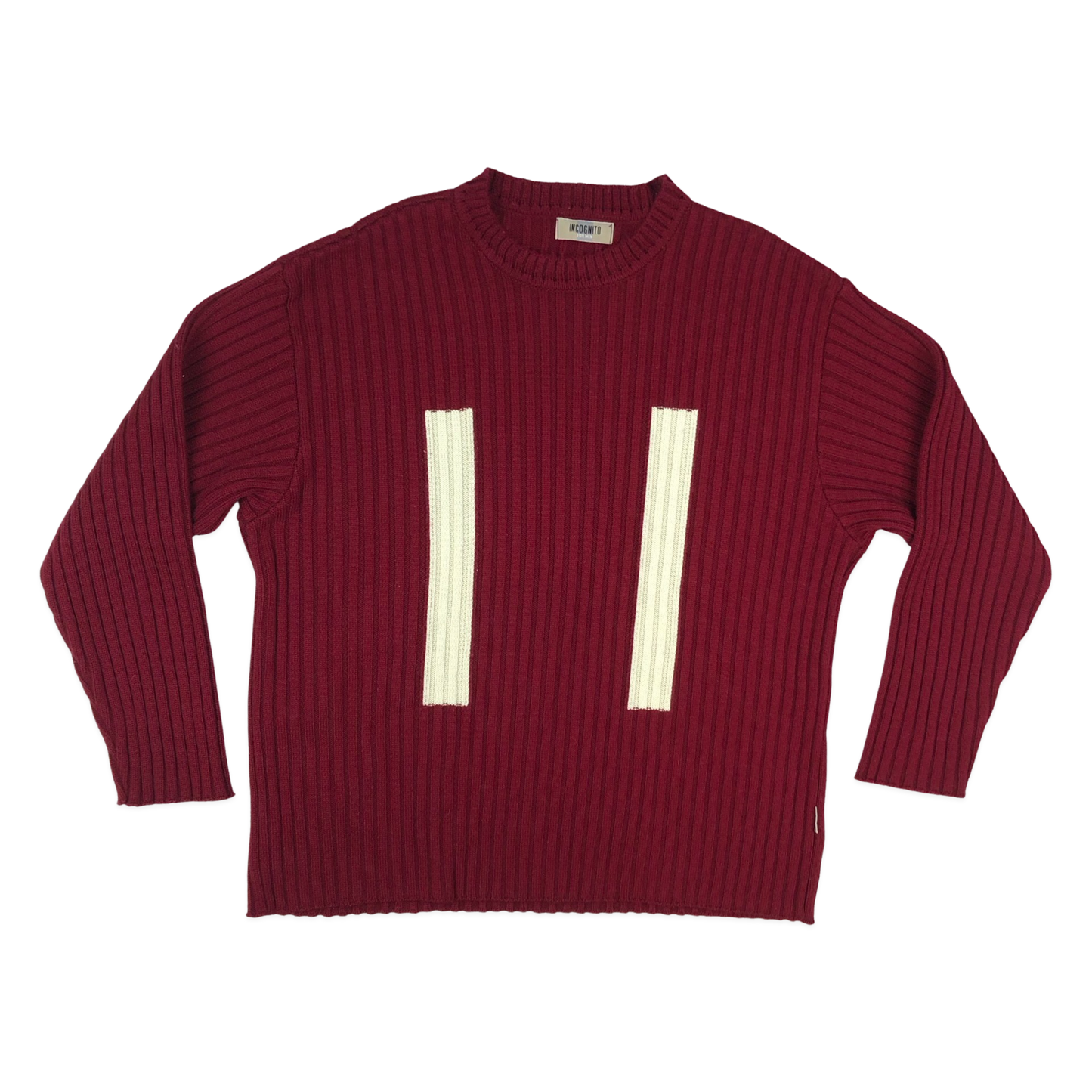 Vintage Y2K Red Ribbed Knit Jumper XL