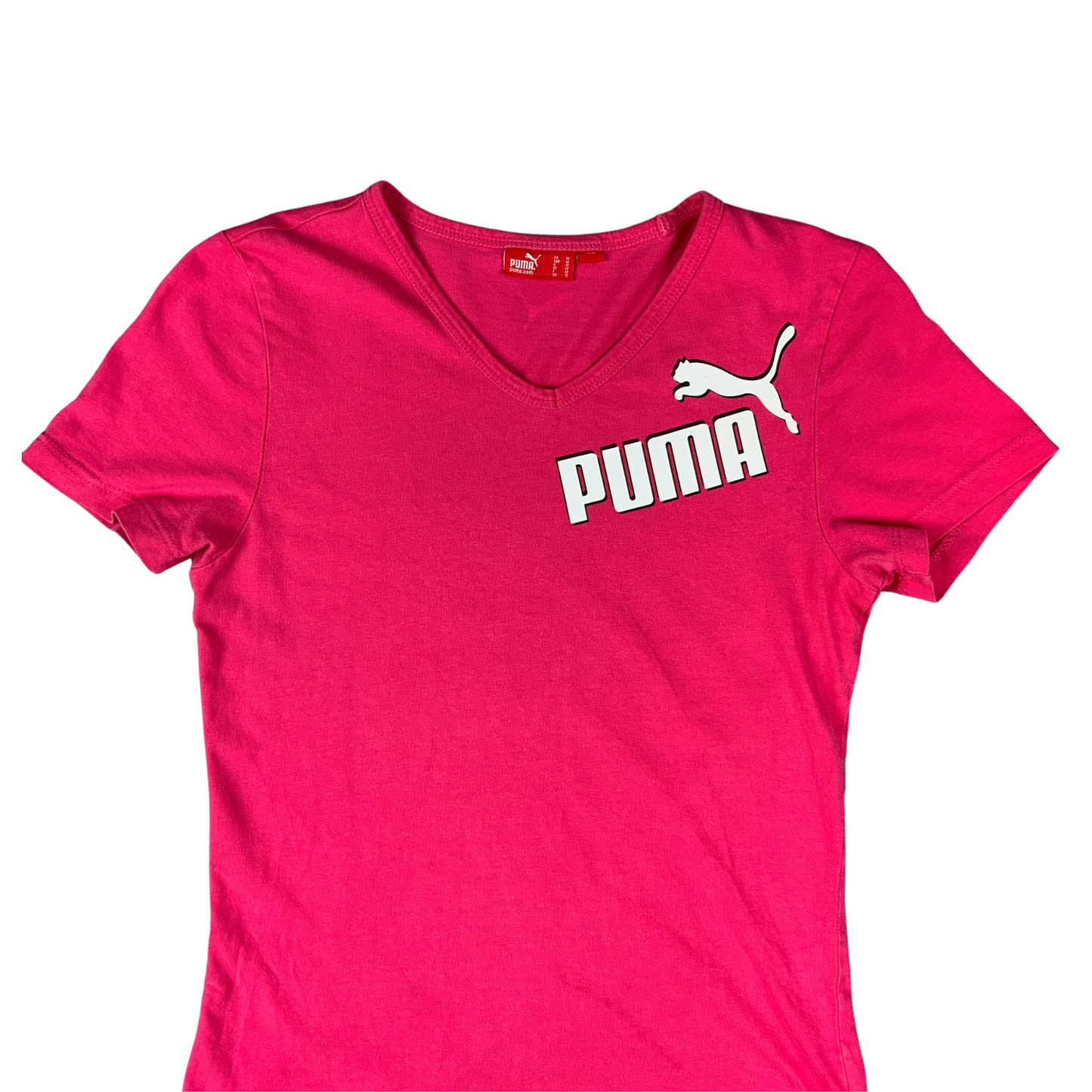 Vintage 90s Hot Pink Puma Sports Baby Tee 8 10
