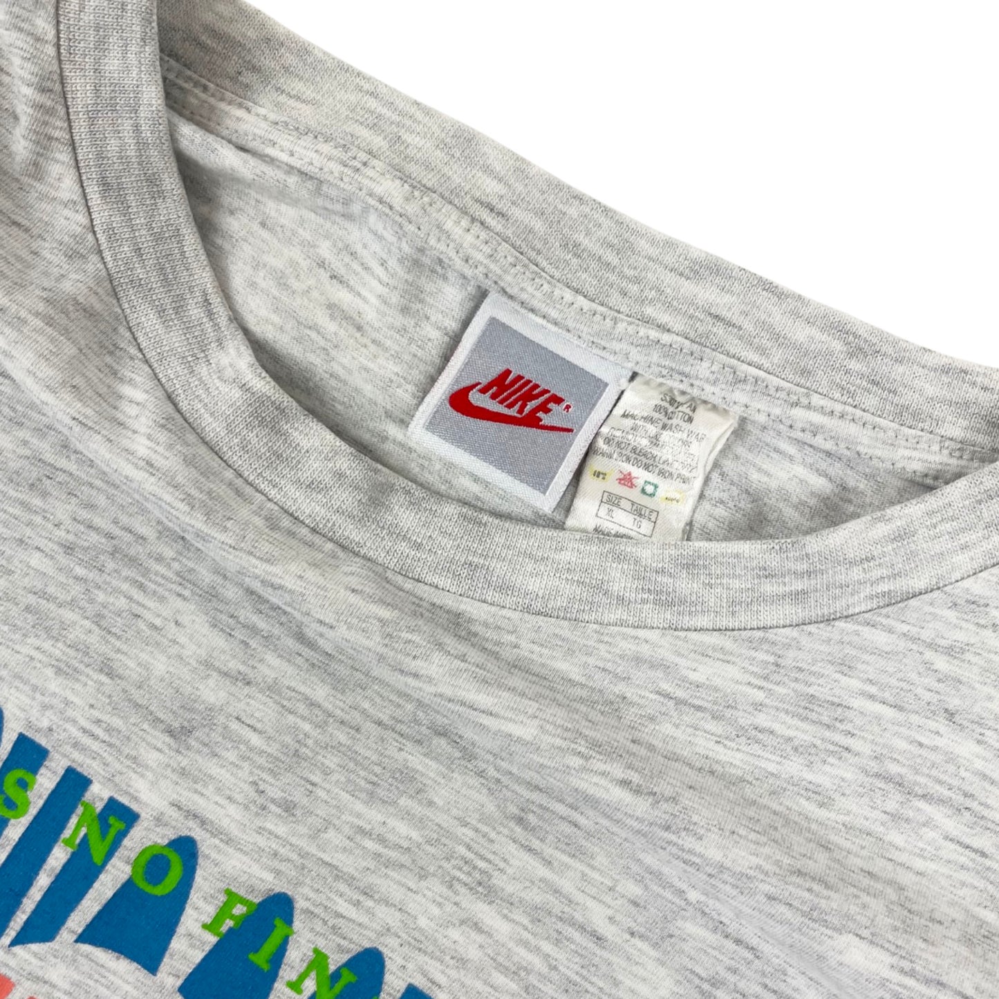 Vintage 90s Nike Grey Graphic Swoosh Tee XL