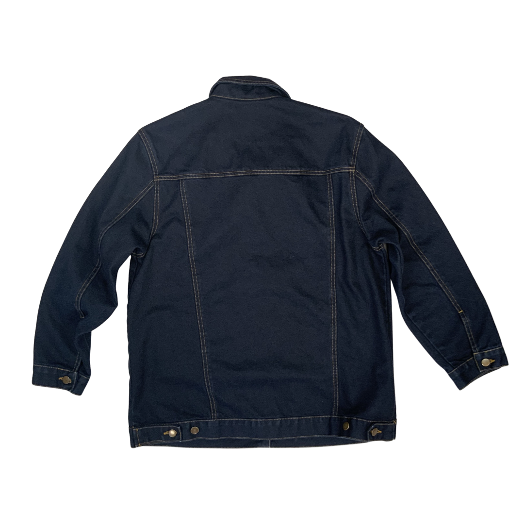 Vintage Ladies Y2K Denim Jacket Dark Indigo Blue 14