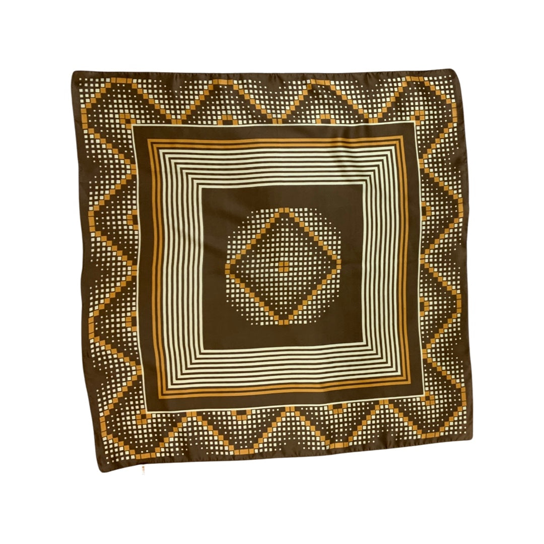 Vintage Brown Art Deco Scarf