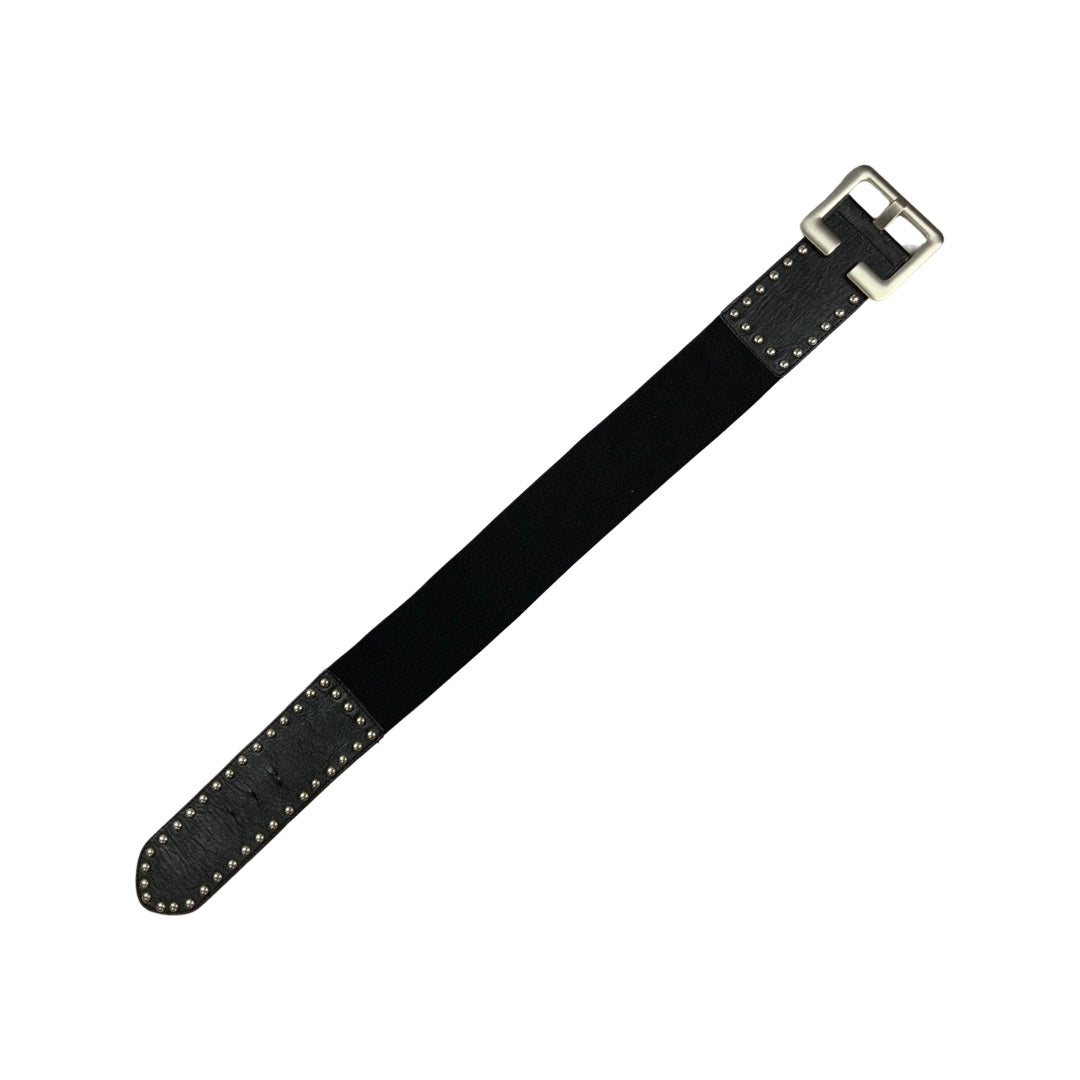 Vintage Black Studded Elastic Belt