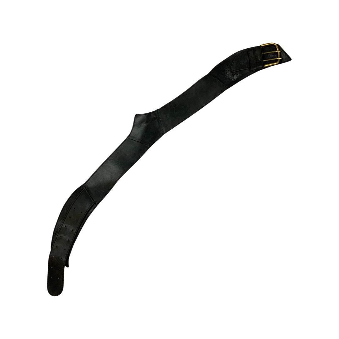 Vintage Black V Shaped Leather Belt