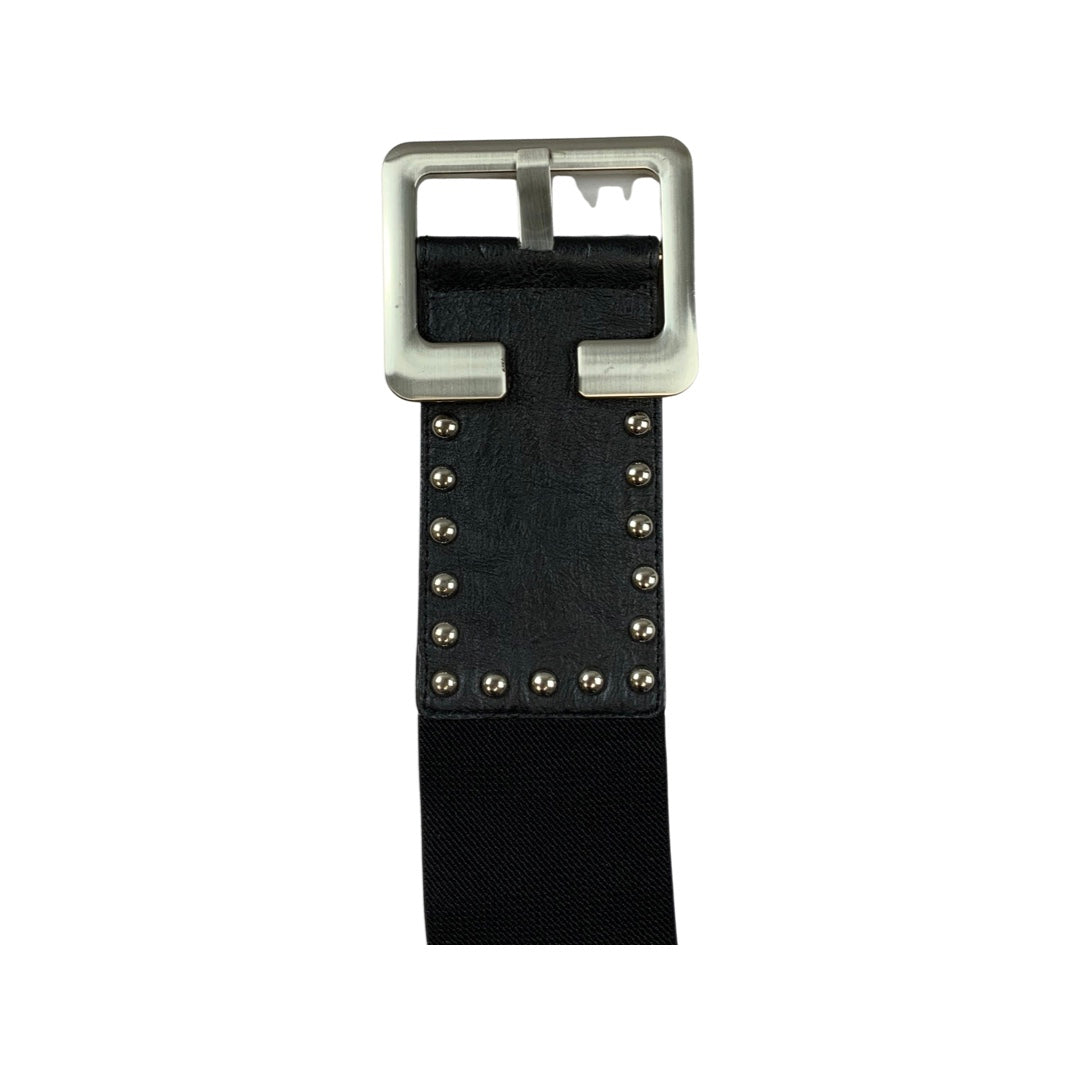 Vintage Black Studded Elastic Belt