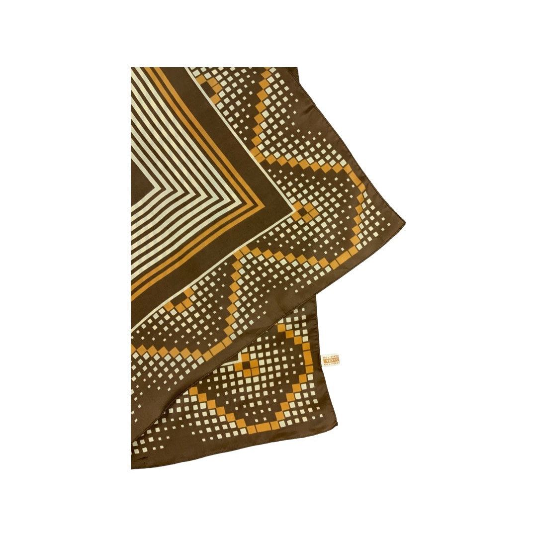 Vintage Brown Art Deco Scarf