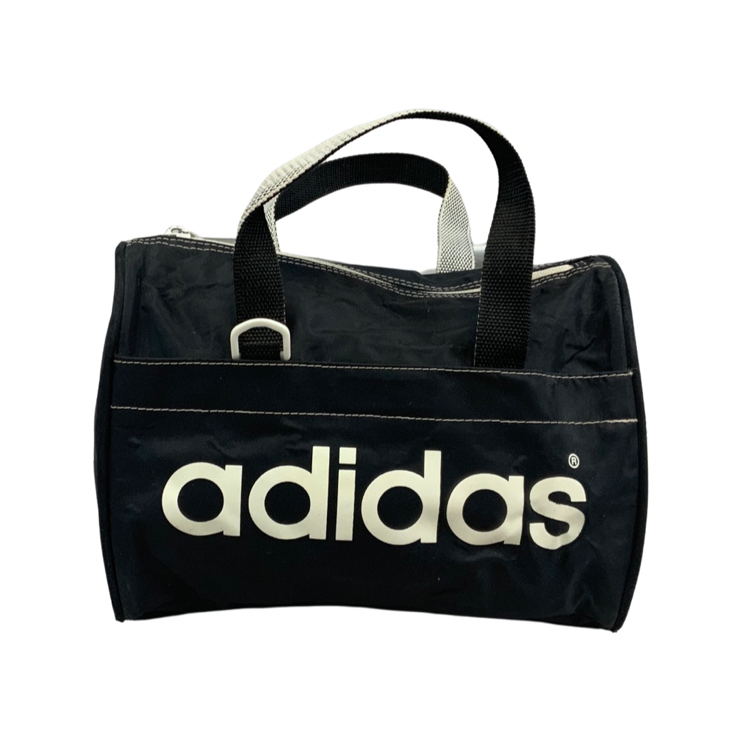 Vintage Black White Adidas Mini Barrel Bag