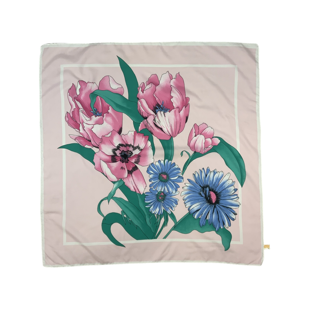 Vintage 80s Floral Scarf