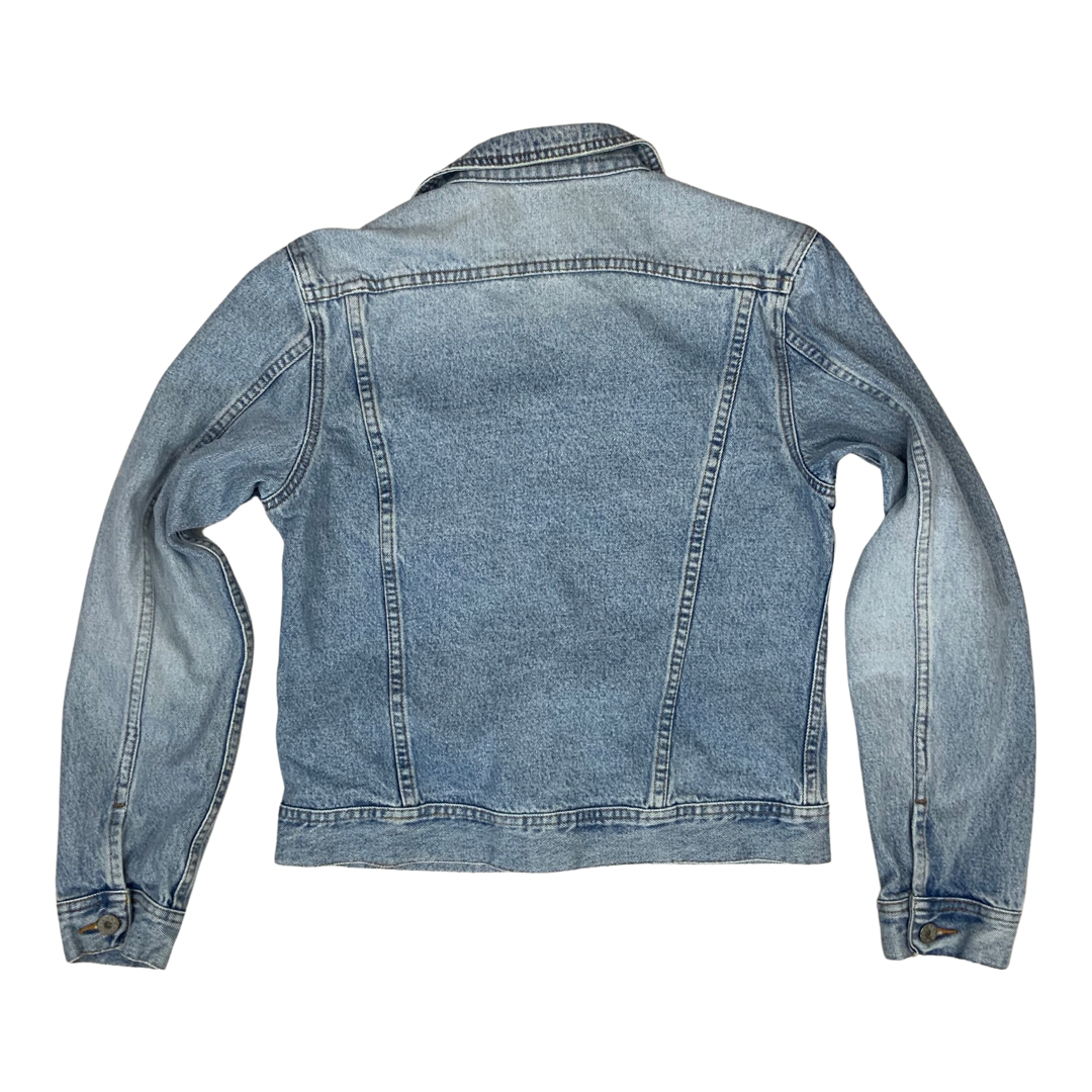 Vintage Fishbone Ladies Denim Jacket Blue UK 12