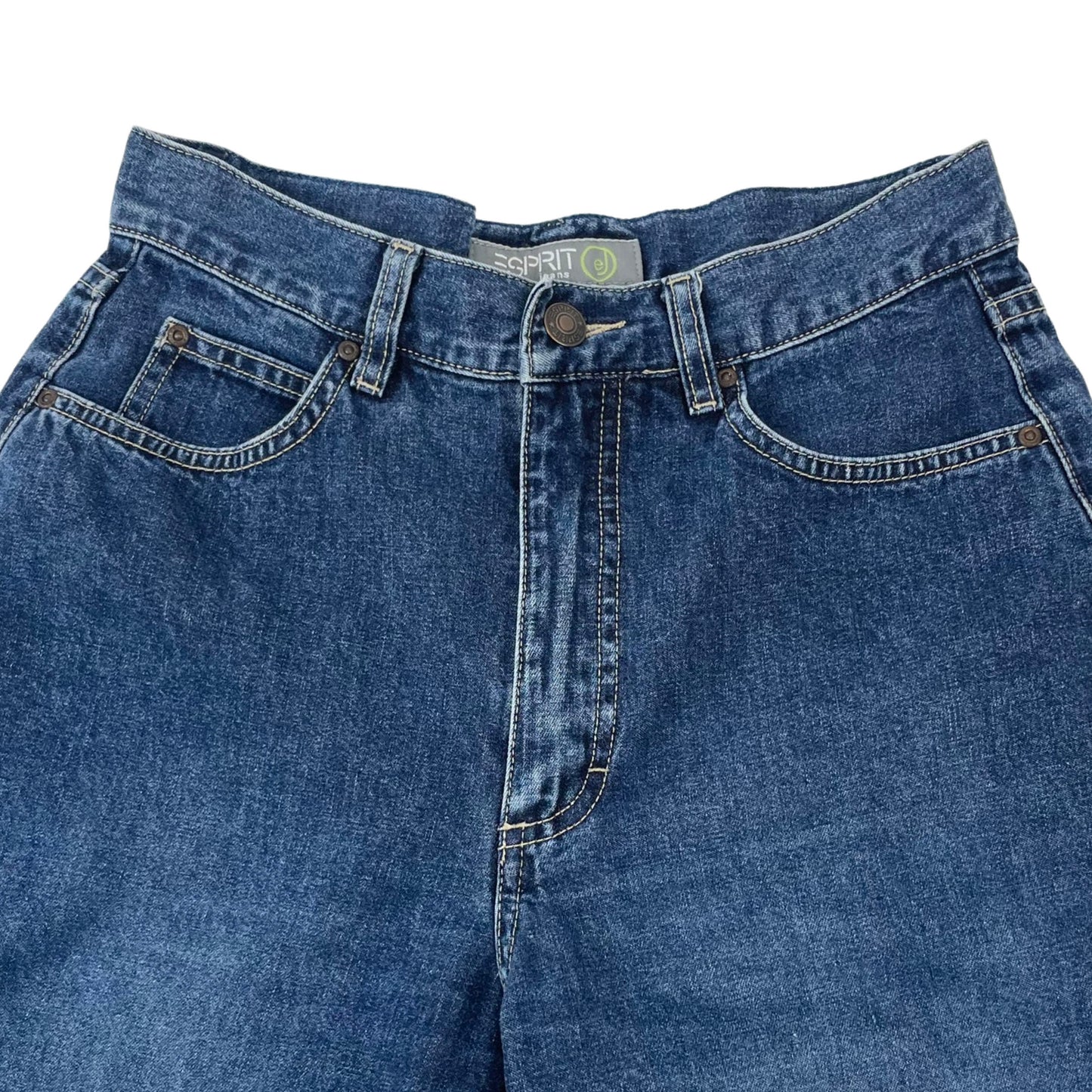 Vintage Esprit High Waisted Dark Blue Slim Jeans 10
