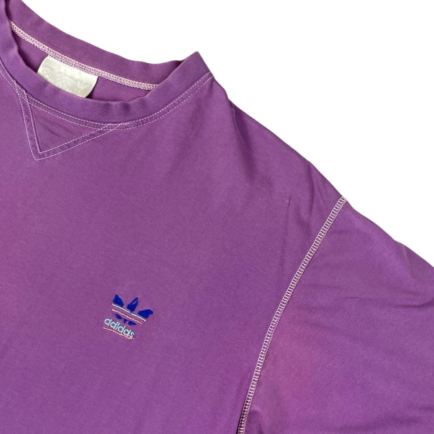 Vintage 80s Adidas Purple Tee XXL