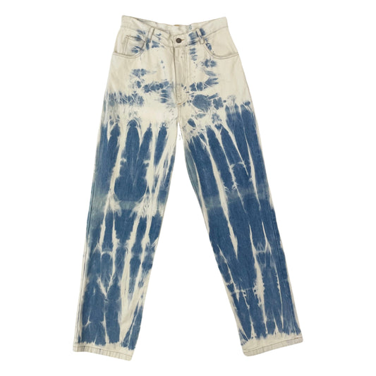 Vintage Tie Dye Bleach High Waisted Jeans 12