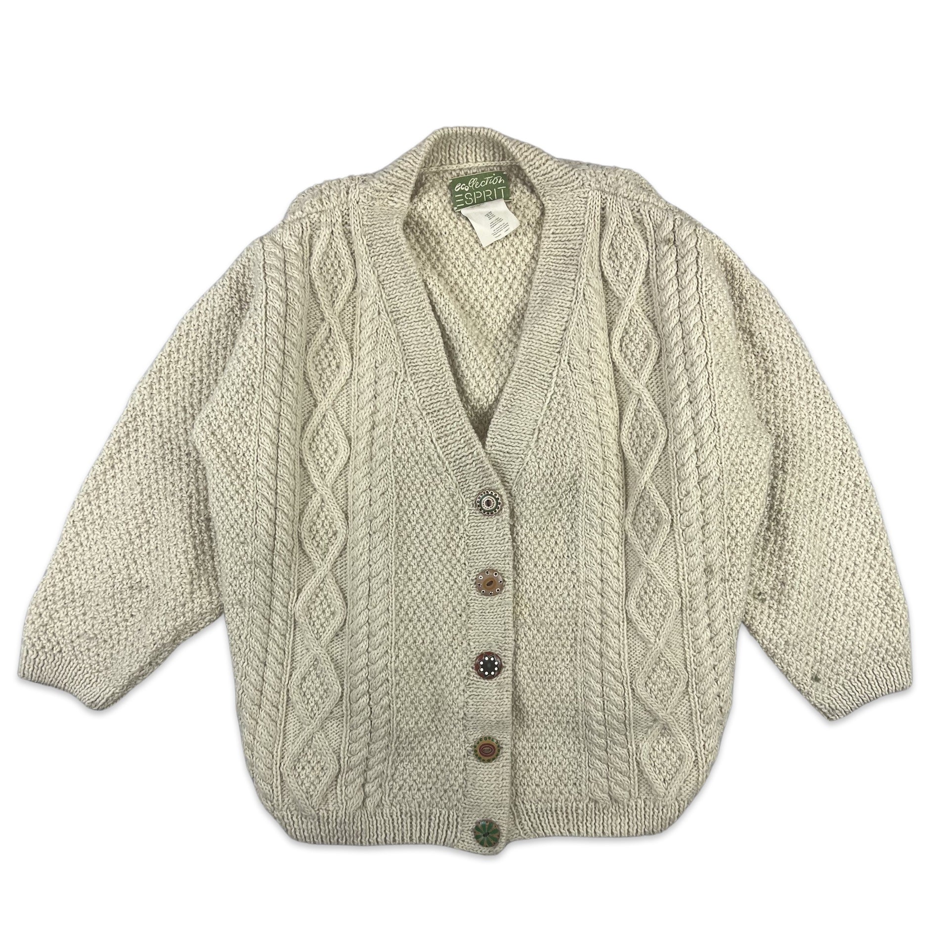 Vintage cable sale knit cardigan