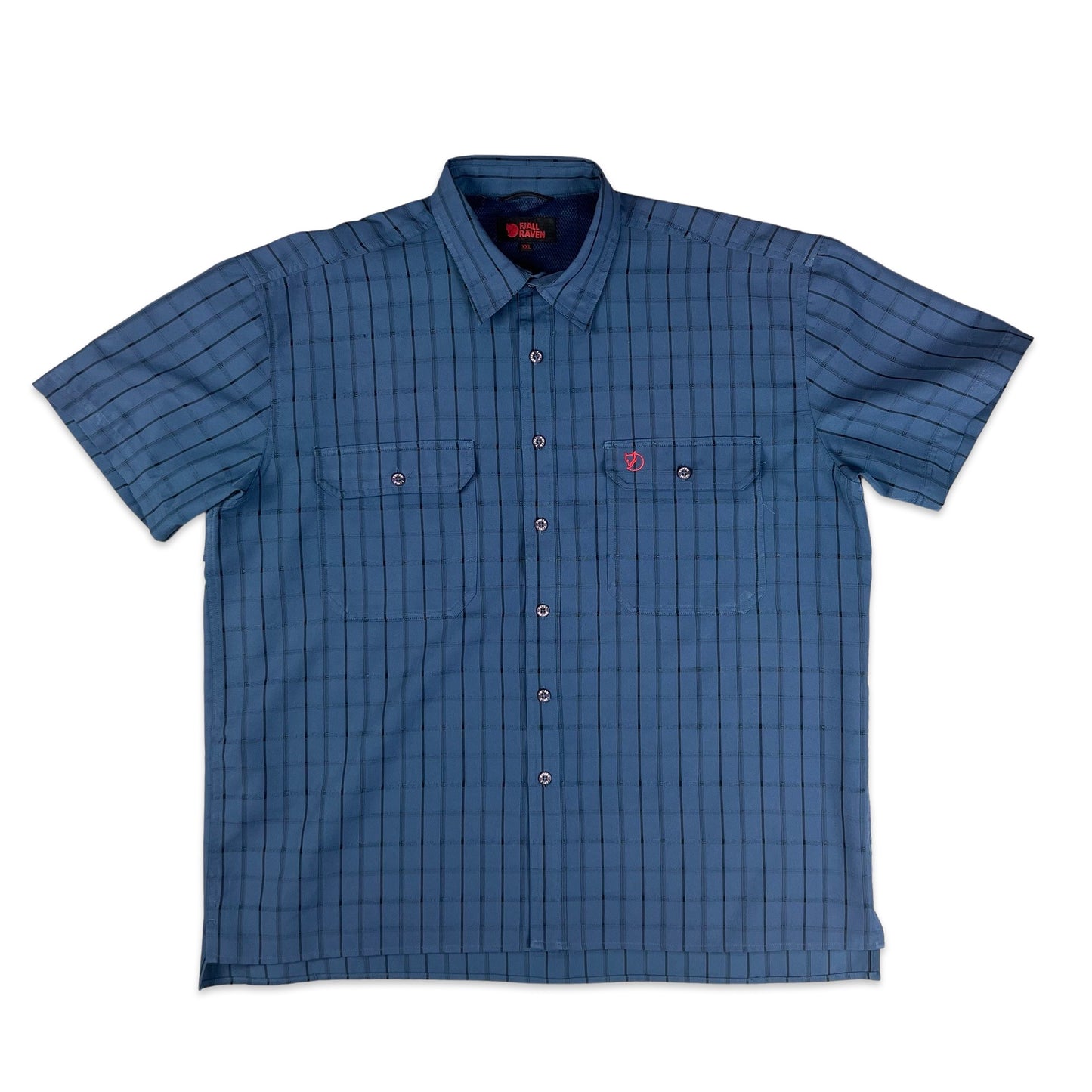 00s Fjallraven Blue Black Check Shirt XL 2XL